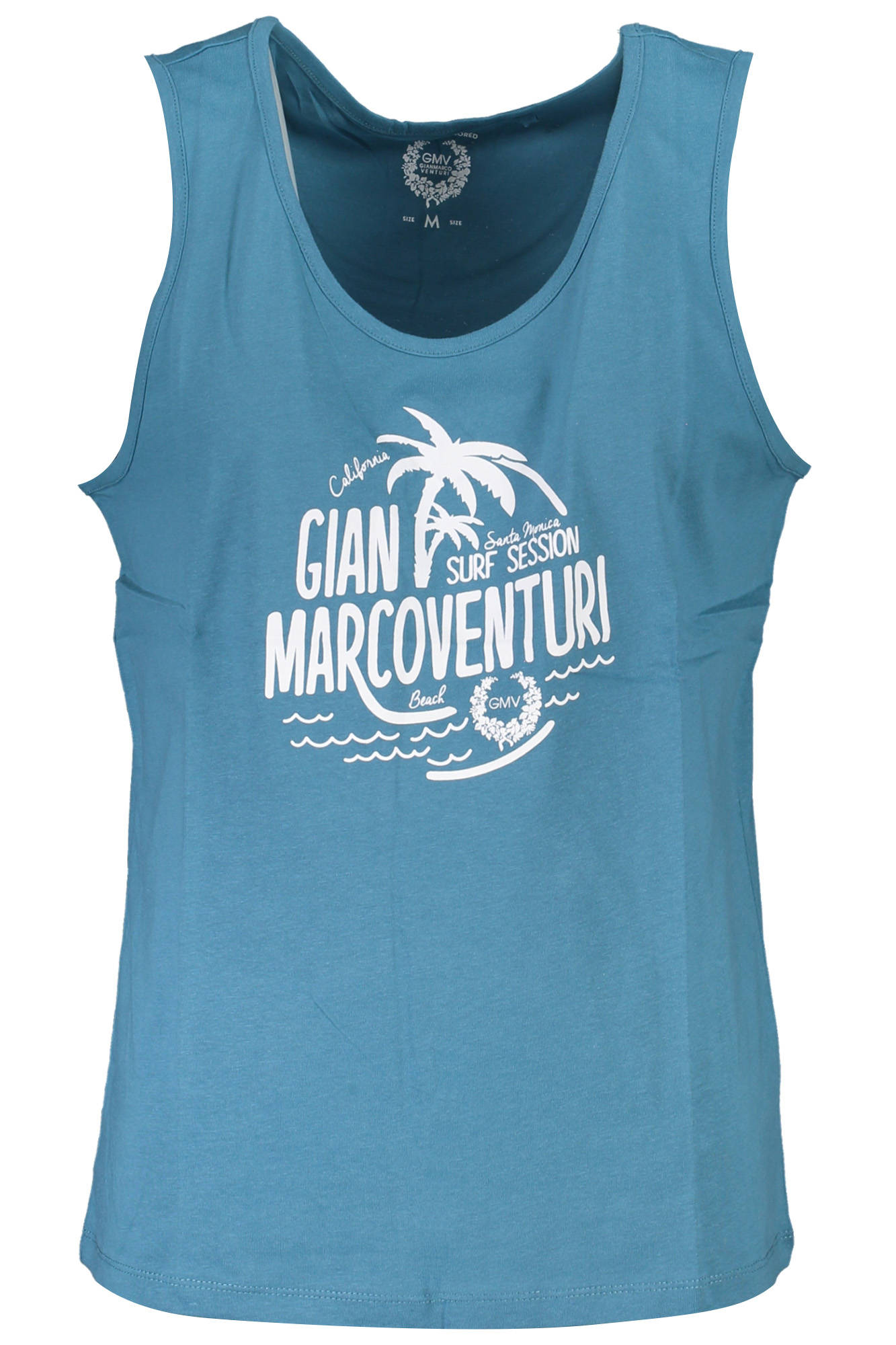 GIAN MARCO VENTURI MEN BLUE TANK TOP GIAN MARCO VENTURI MEN BLUE TANK TOP