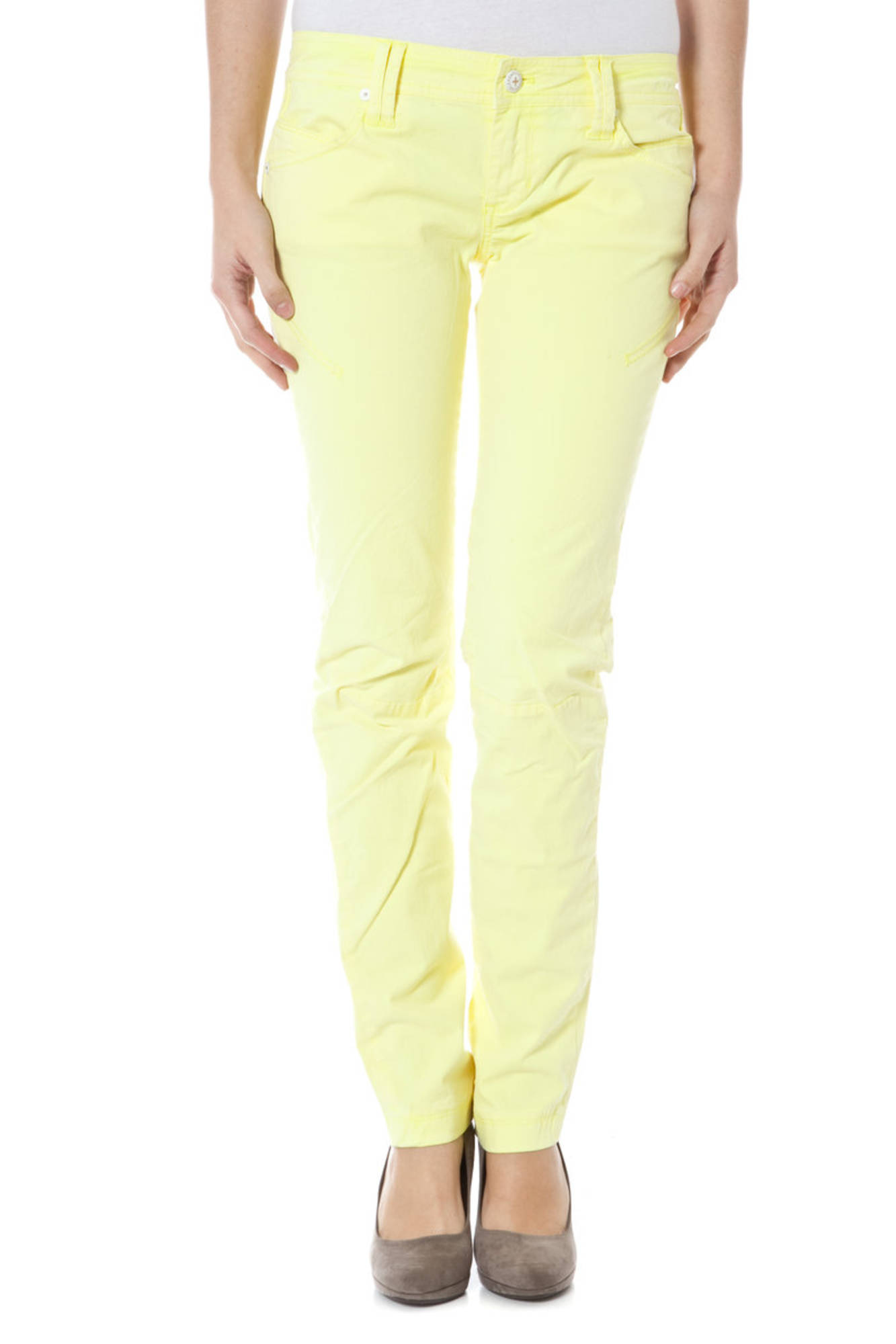 ZUELEMENTS YELLOW WOMEN TROUSERS ZUELEMENTS YELLOW WOMEN TROUSERS