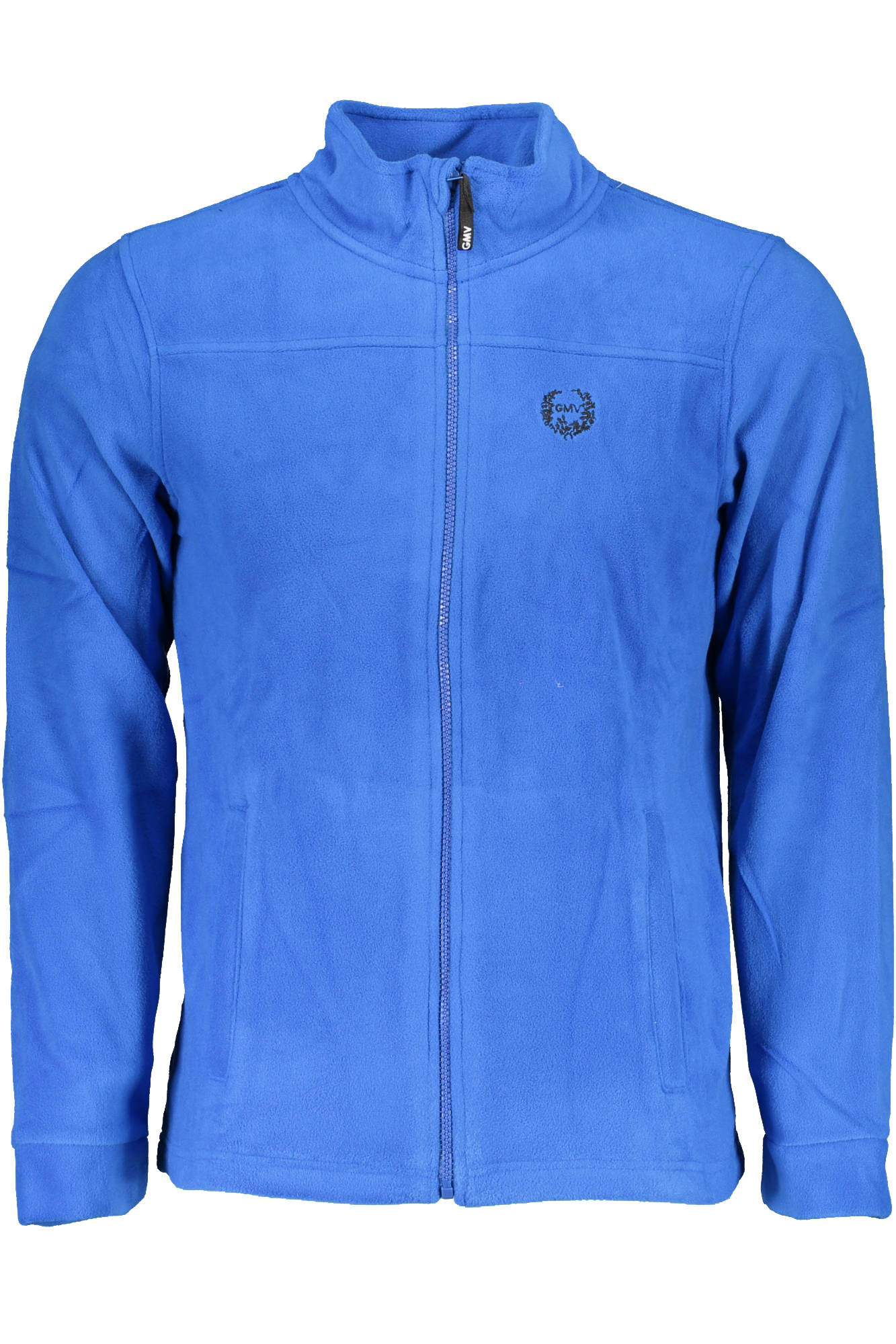 GIAN MARCO VENTURI MEN BLUE ZIP-UP SWEATSHIRT
