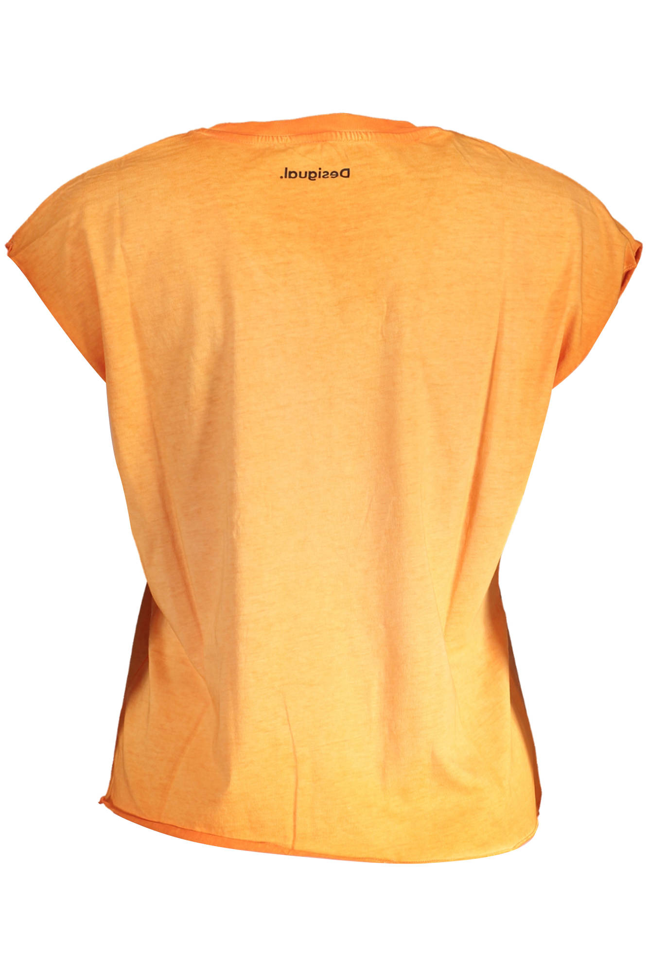 DESIGUAL WOMEN SHORT SLEEVE T-SHIRT ORANGE