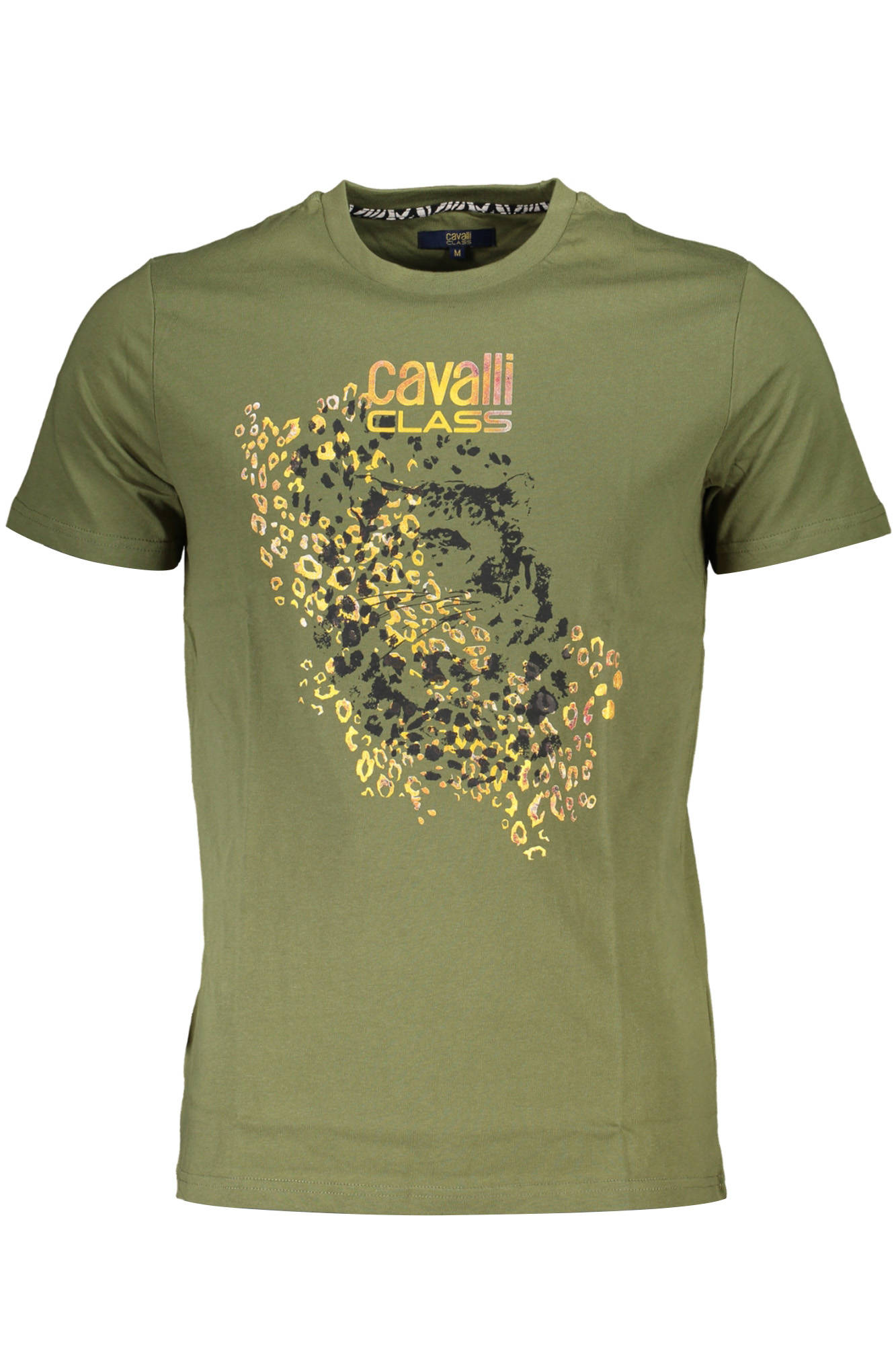 CAVALLI CLASS SHORT SLEEVE T-SHIRT MEN GREEN CAVALLI CLASS SHORT SLEEVE T-SHIRT MEN GREEN