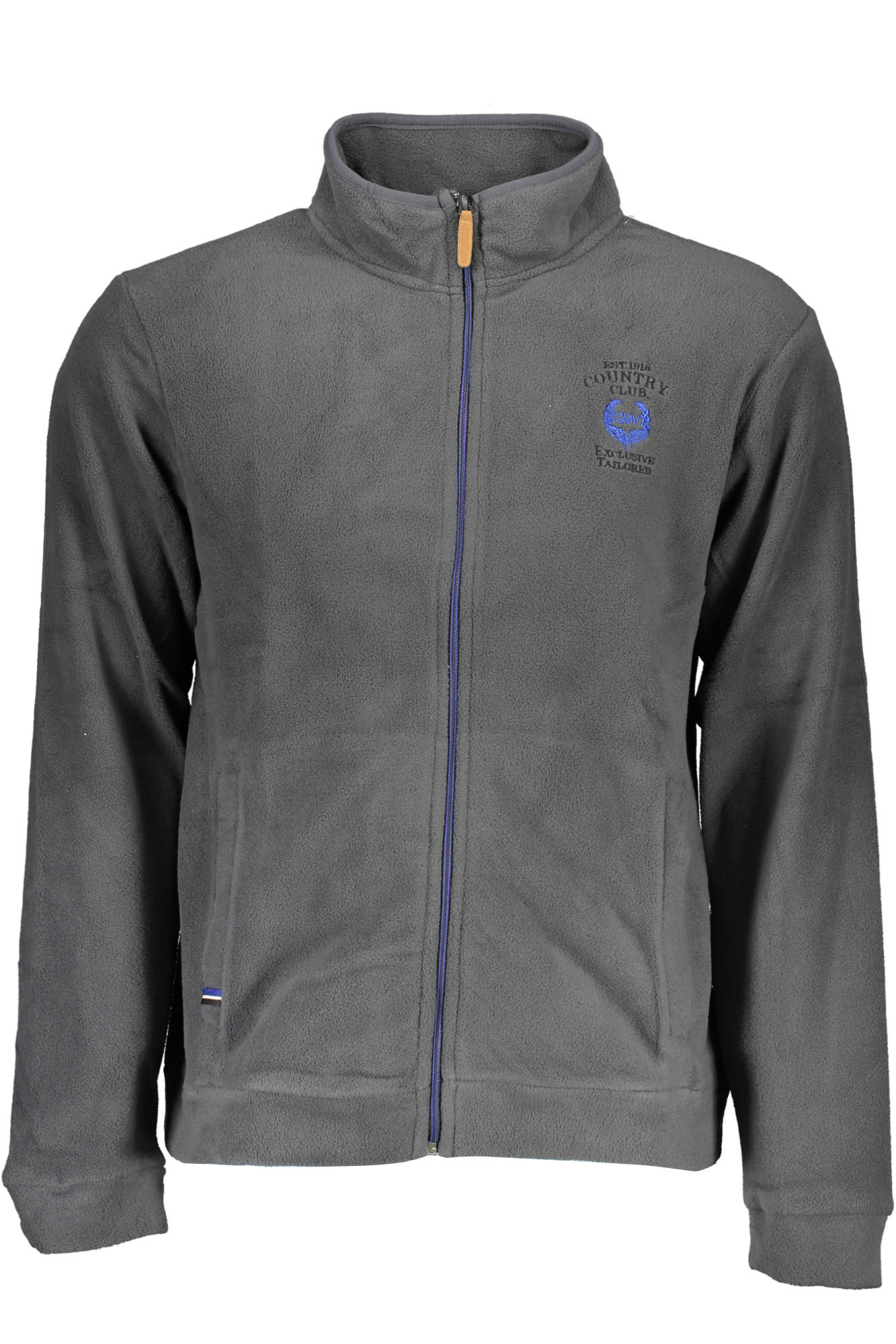 GIAN MARCO VENTURI MEN BLUE ZIP-UP SWEATSHIRT GIAN MARCO VENTURI MEN BLUE ZIP-UP SWEATSHIRT