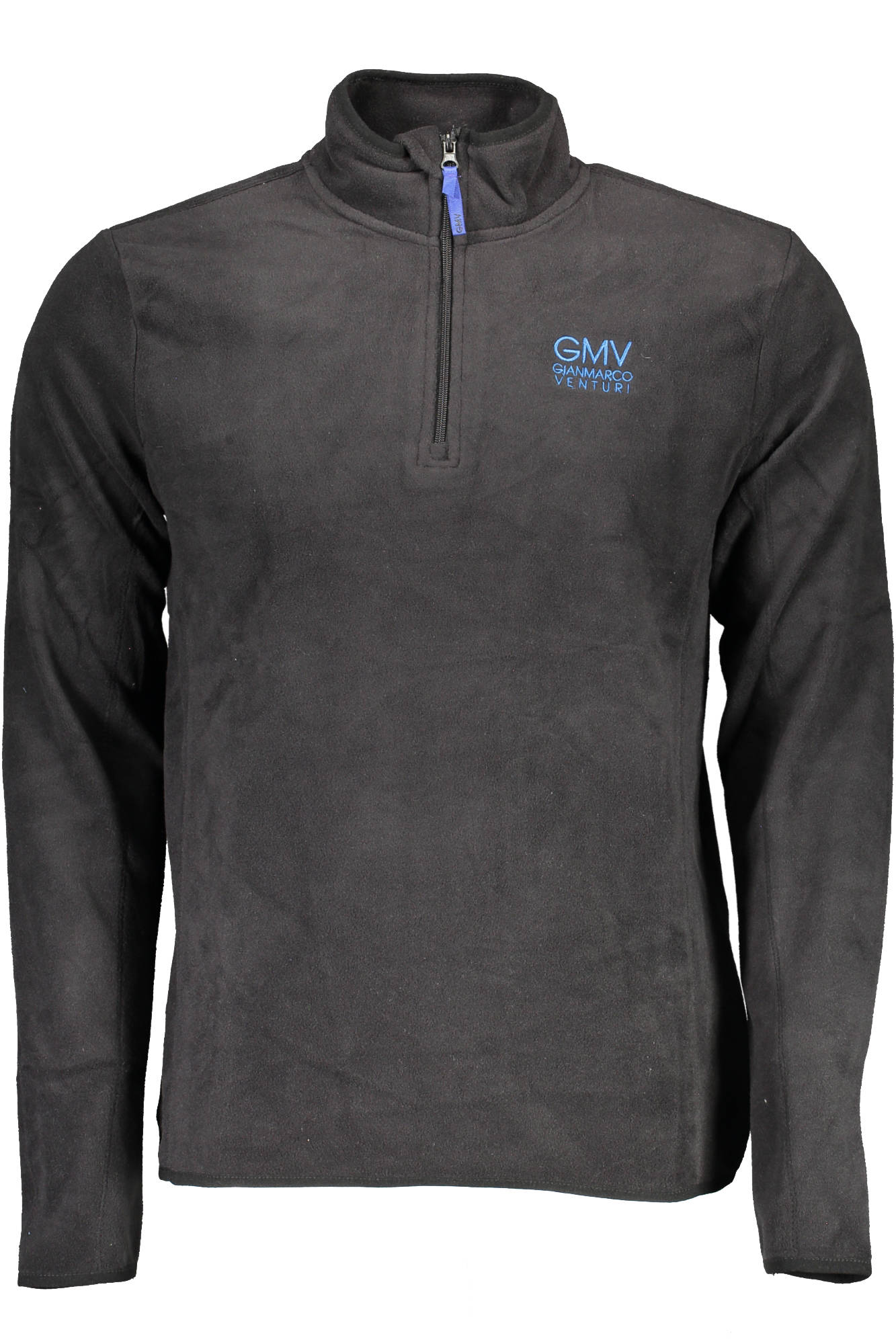 GIAN MARCO VENTURI MEN BLACK ZIP-LESS SWEATSHIRT GIAN MARCO VENTURI MEN BLACK ZIP-LESS SWEATSHIRT