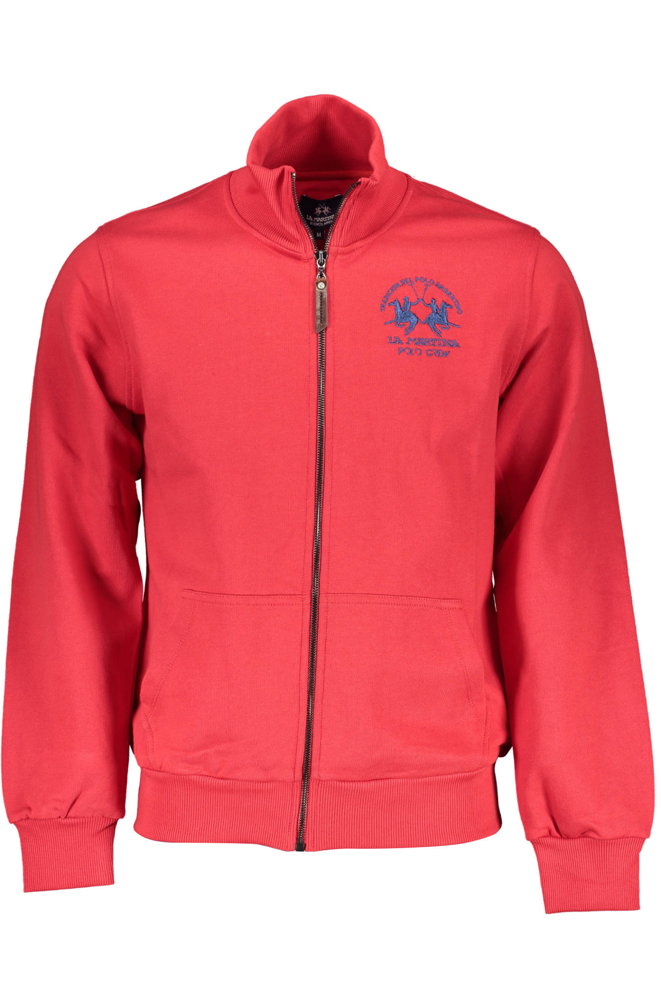 LA MARTINA RED MEN ZIP-UP SWEATSHIRT LA MARTINA RED MEN ZIP-UP SWEATSHIRT