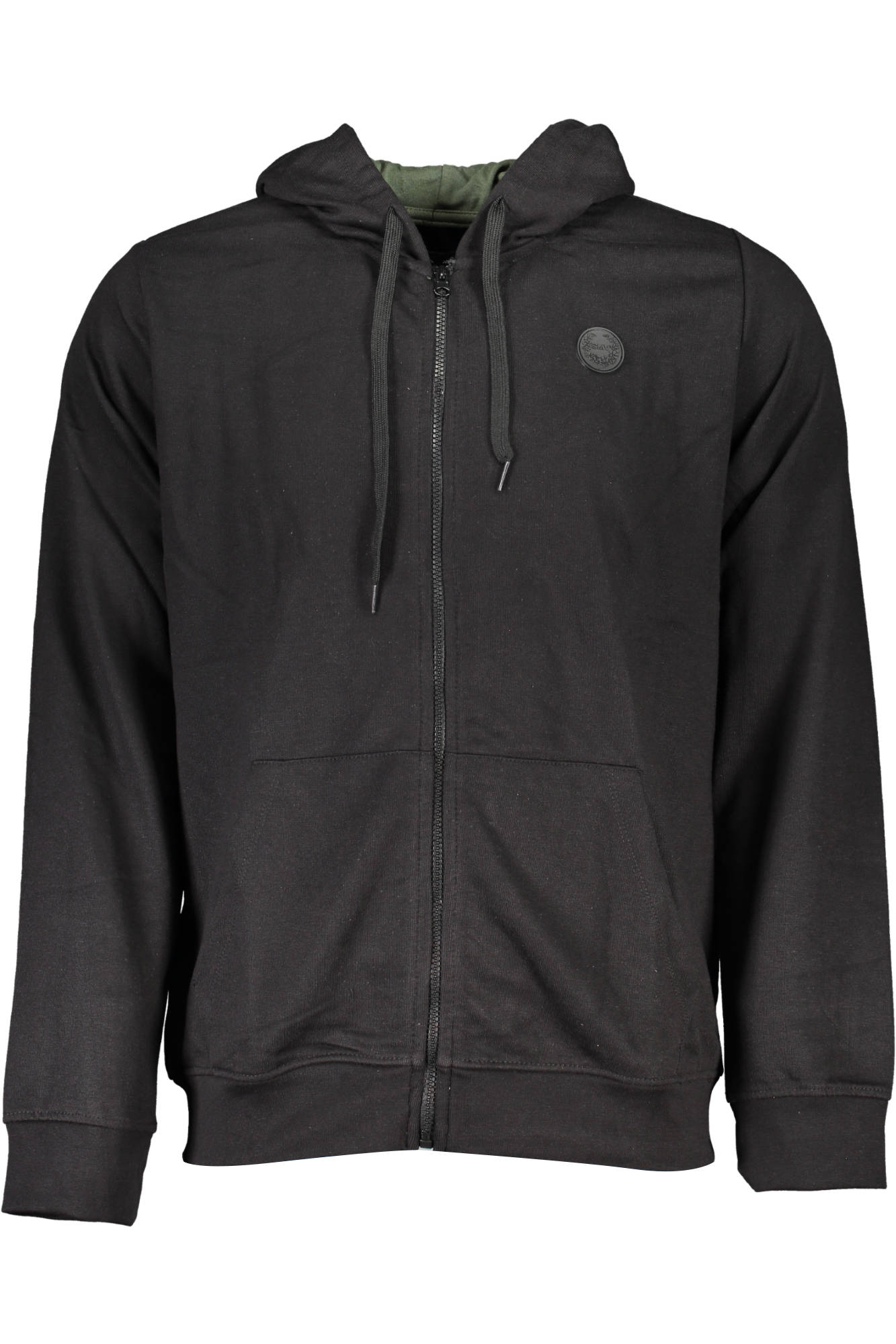 GIAN MARCO VENTURI MEN BLACK ZIP-UP SWEATSHIRT GIAN MARCO VENTURI MEN BLACK ZIP-UP SWEATSHIRT
