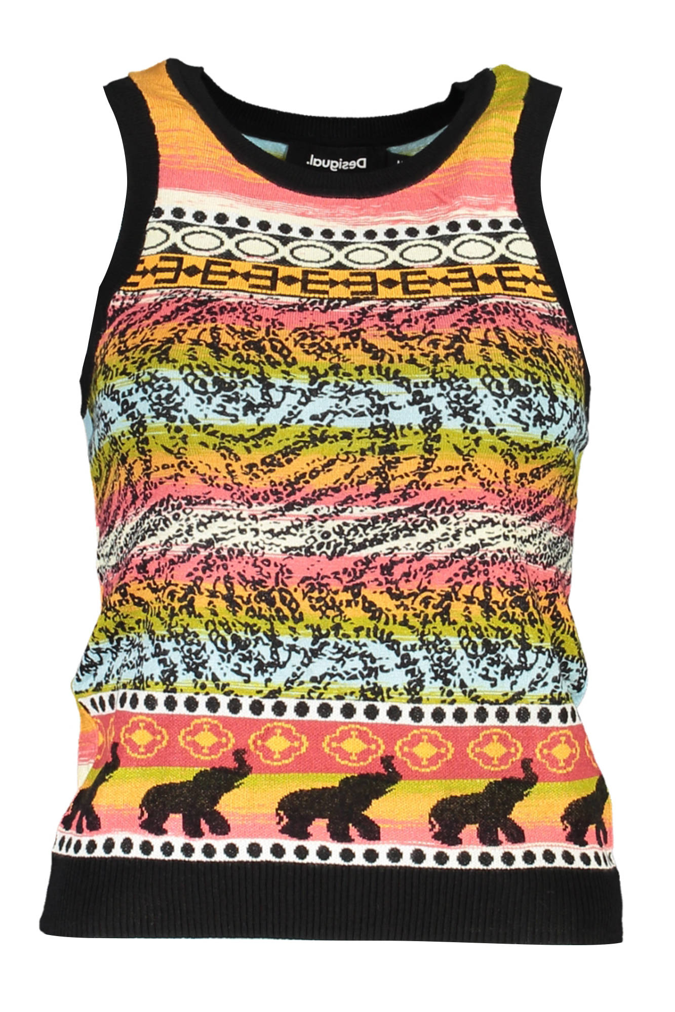 DESIGUAL WOMEN BLACK TANK TOP DESIGUAL WOMEN BLACK TANK TOP