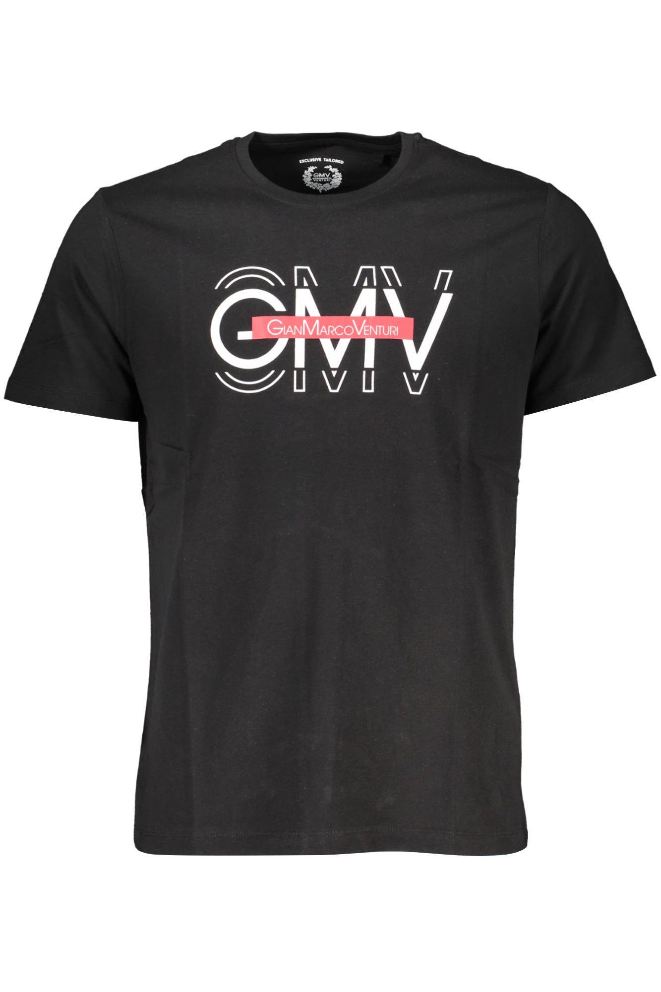 GIAN MARCO VENTURI MEN SHORT SLEEVE T-SHIRT BLACK GIAN MARCO VENTURI MEN SHORT SLEEVE T-SHIRT BLACK