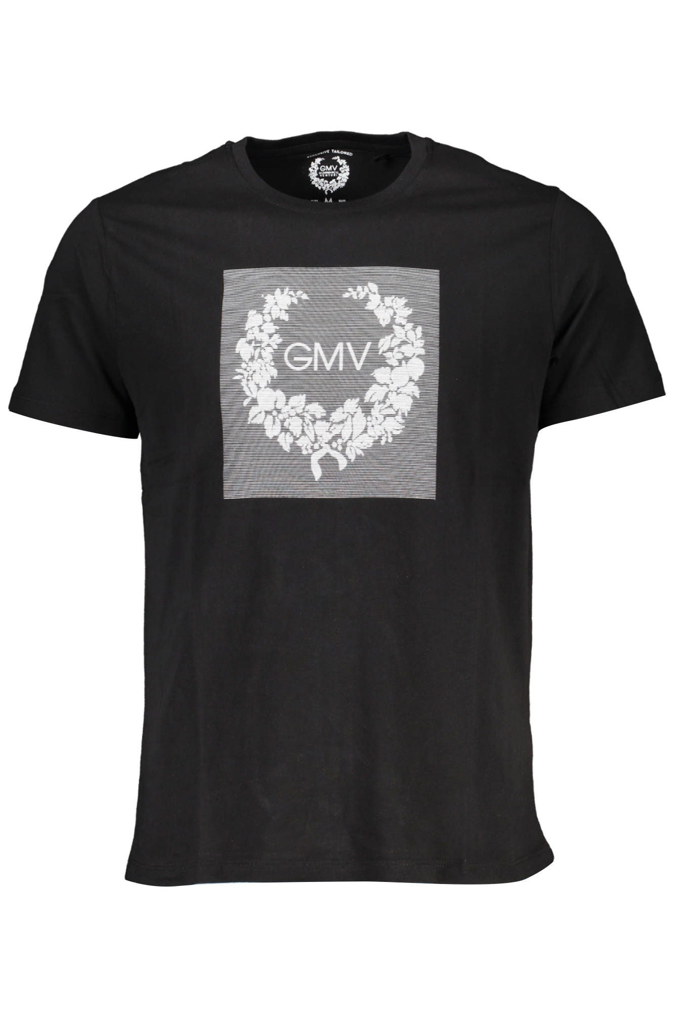 GIAN MARCO VENTURI MEN SHORT SLEEVE T-SHIRT BLACK GIAN MARCO VENTURI MEN SHORT SLEEVE T-SHIRT BLACK