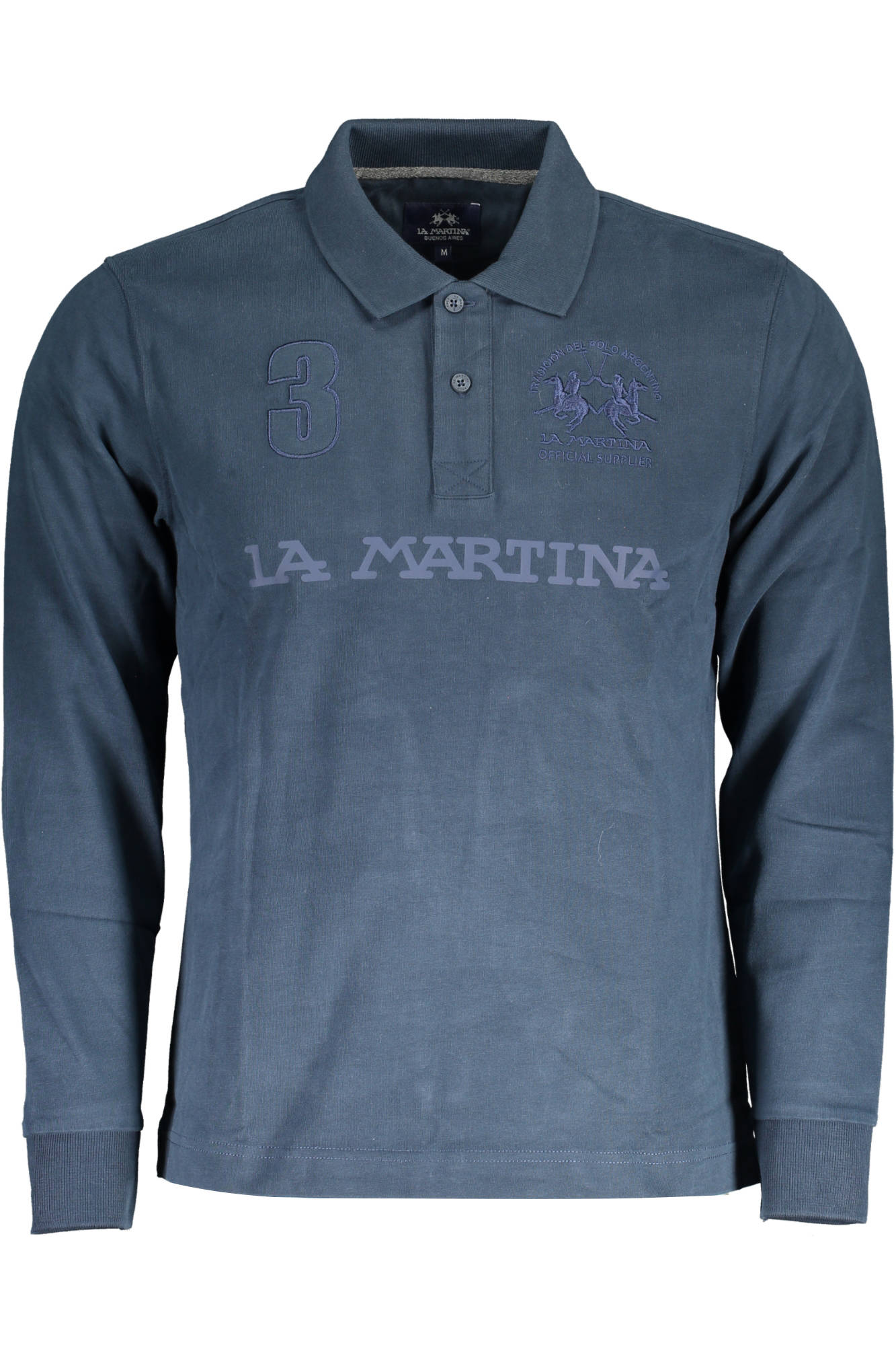 LA MARTINA LONG SLEEVE POLO MEN BLUE LA MARTINA LONG SLEEVE POLO MEN BLUE