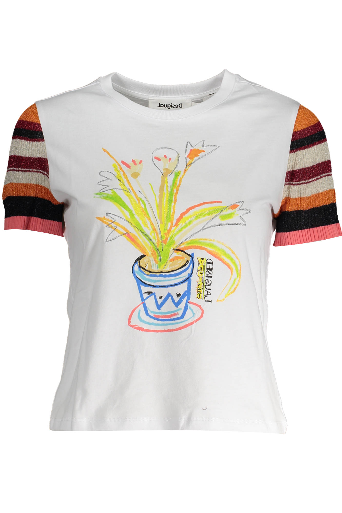 DESIGUAL SHORT SLEEVE T-SHIRT WOMEN WHITE DESIGUAL SHORT SLEEVE T-SHIRT WOMEN WHITE