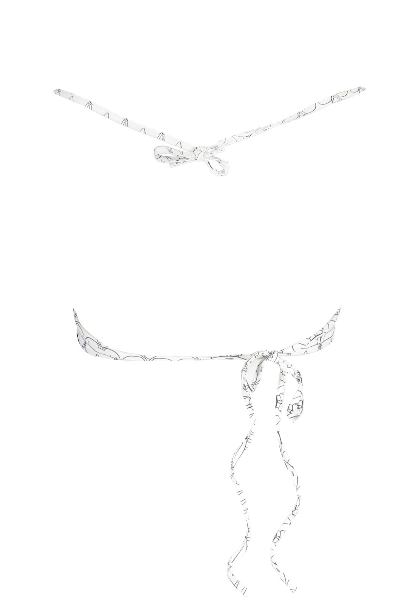KARL LAGERFELD BEACHWEAR SWIMSUIT TOP WOMEN WHITE