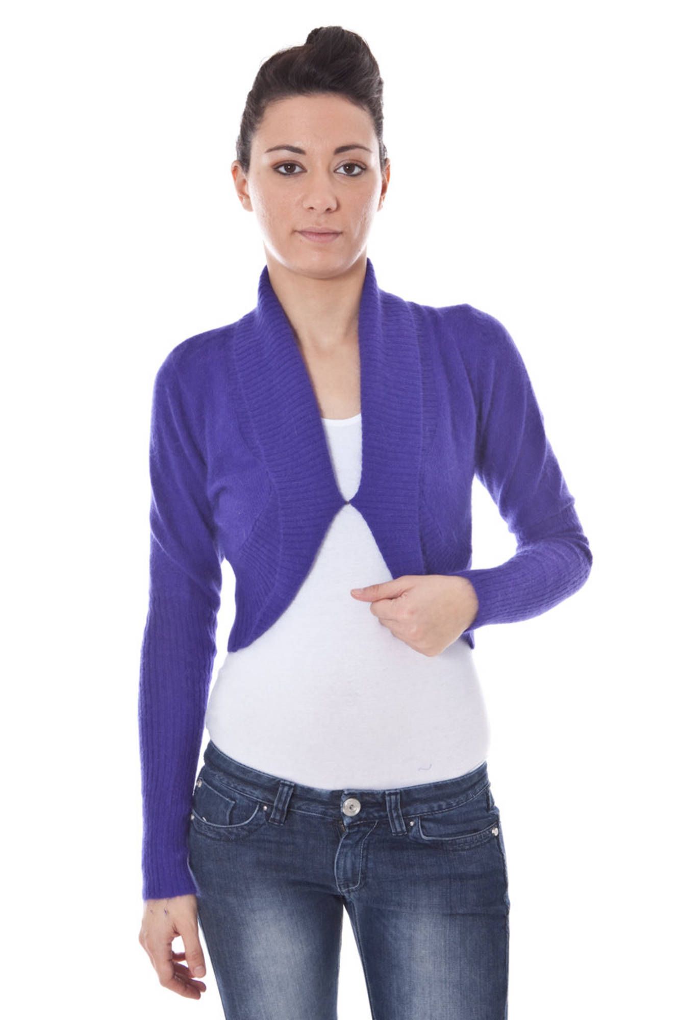 DATCH SHRUG LONG SLEEVES PURPLE WOMAN DATCH SHRUG LONG SLEEVES PURPLE WOMAN