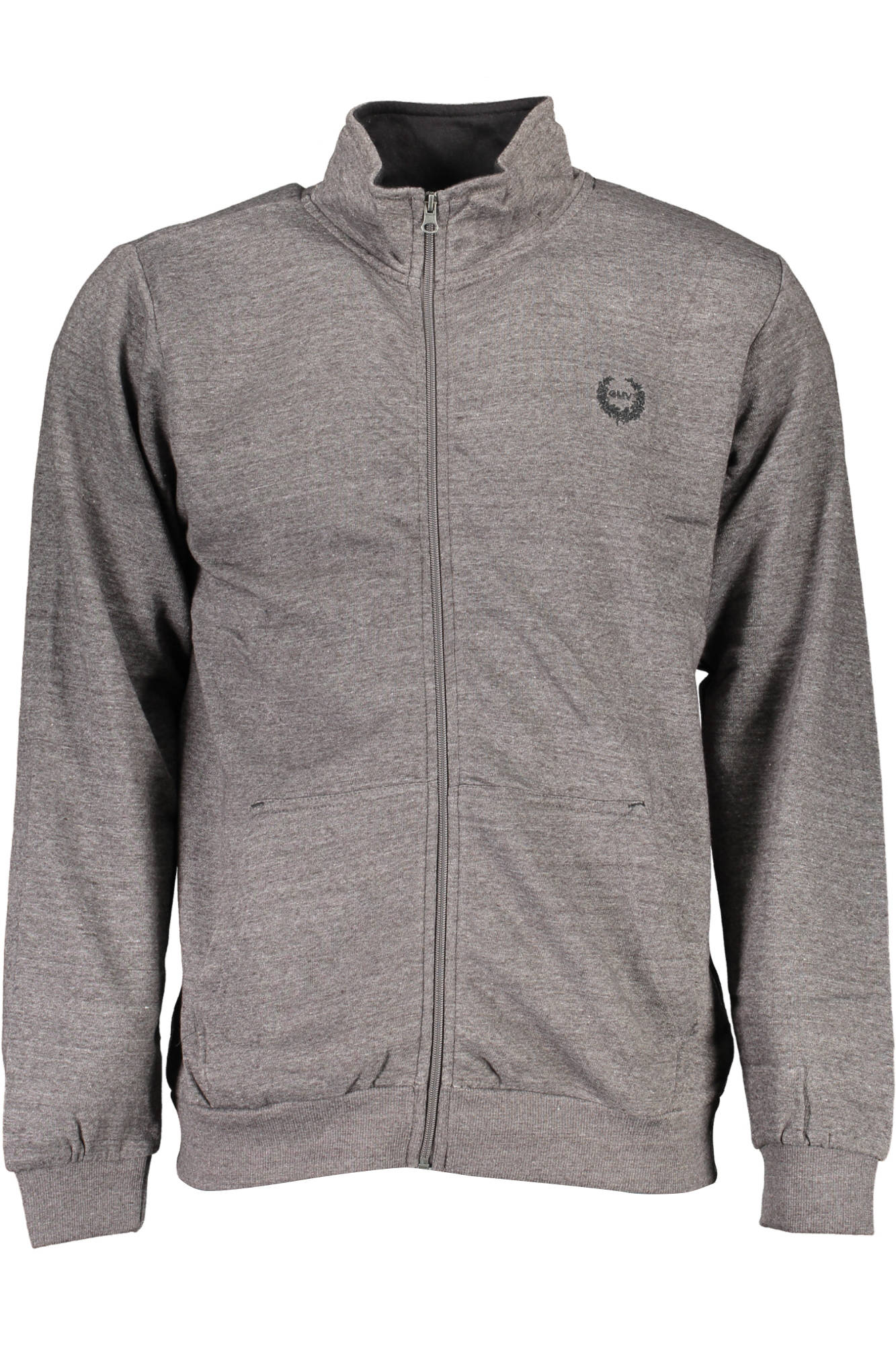 GIAN MARCO VENTURI MEN ZIP-UP SWEATSHIRT GREY GIAN MARCO VENTURI MEN ZIP-UP SWEATSHIRT GREY