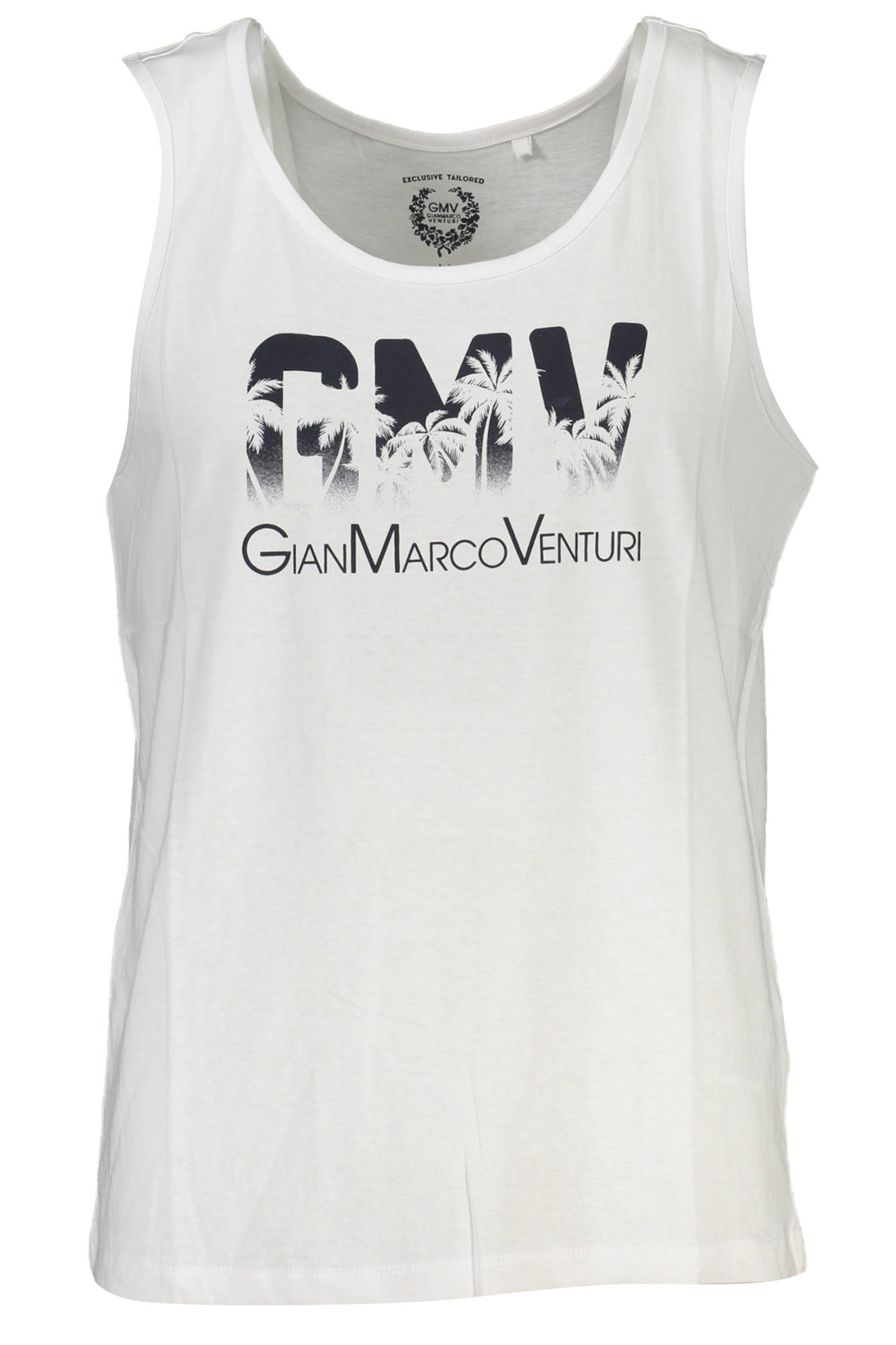 GIAN MARCO VENTURI MEN WHITE TANK TOP GIAN MARCO VENTURI MEN WHITE TANK TOP