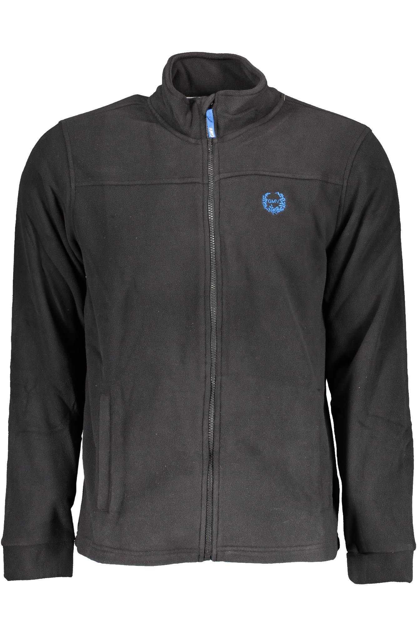 GIAN MARCO VENTURI MEN BLACK ZIP-UP SWEATSHIRT GIAN MARCO VENTURI MEN BLACK ZIP-UP SWEATSHIRT