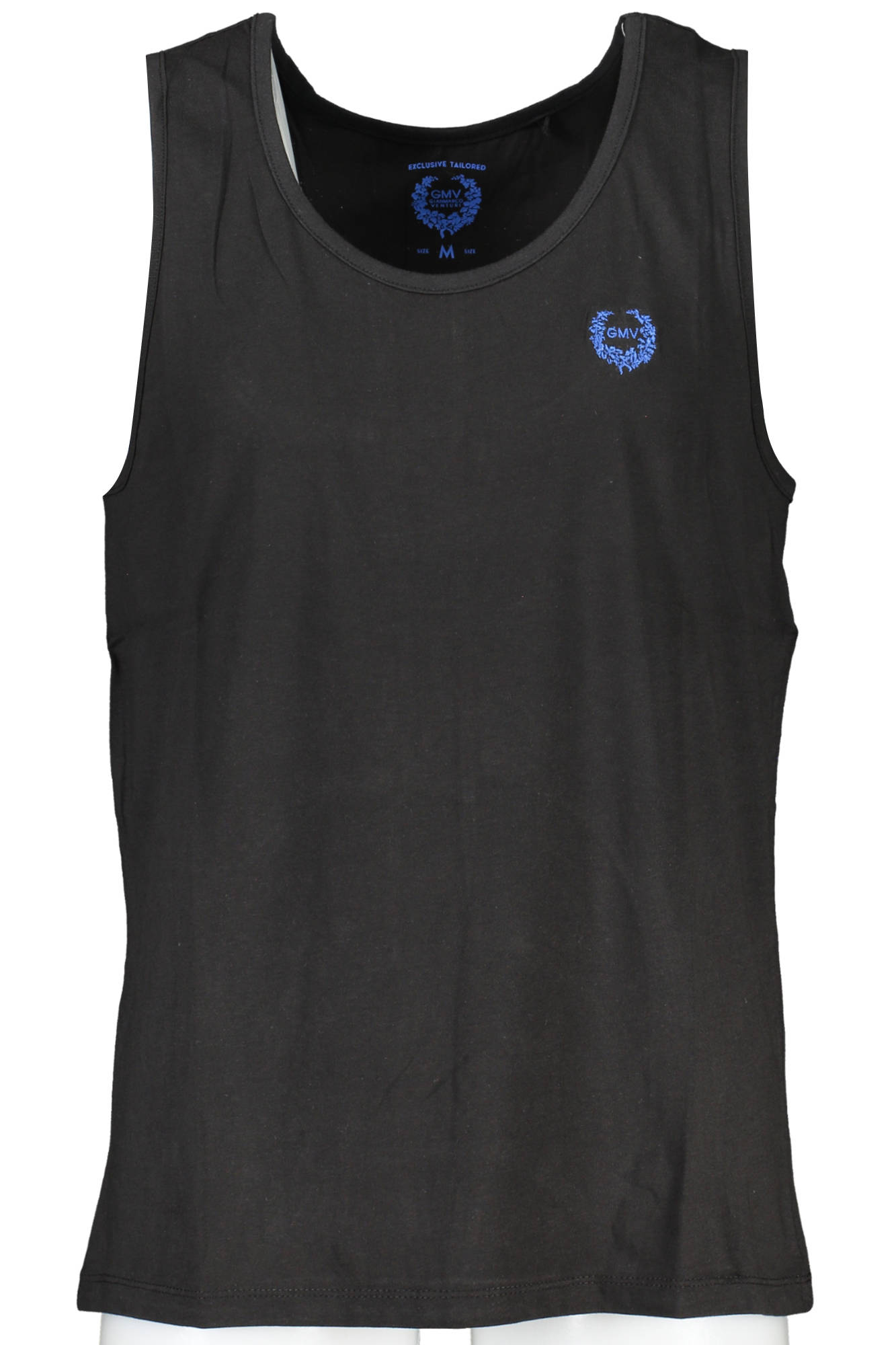 GIAN MARCO VENTURI MEN BLACK TANK TOP GIAN MARCO VENTURI MEN BLACK TANK TOP