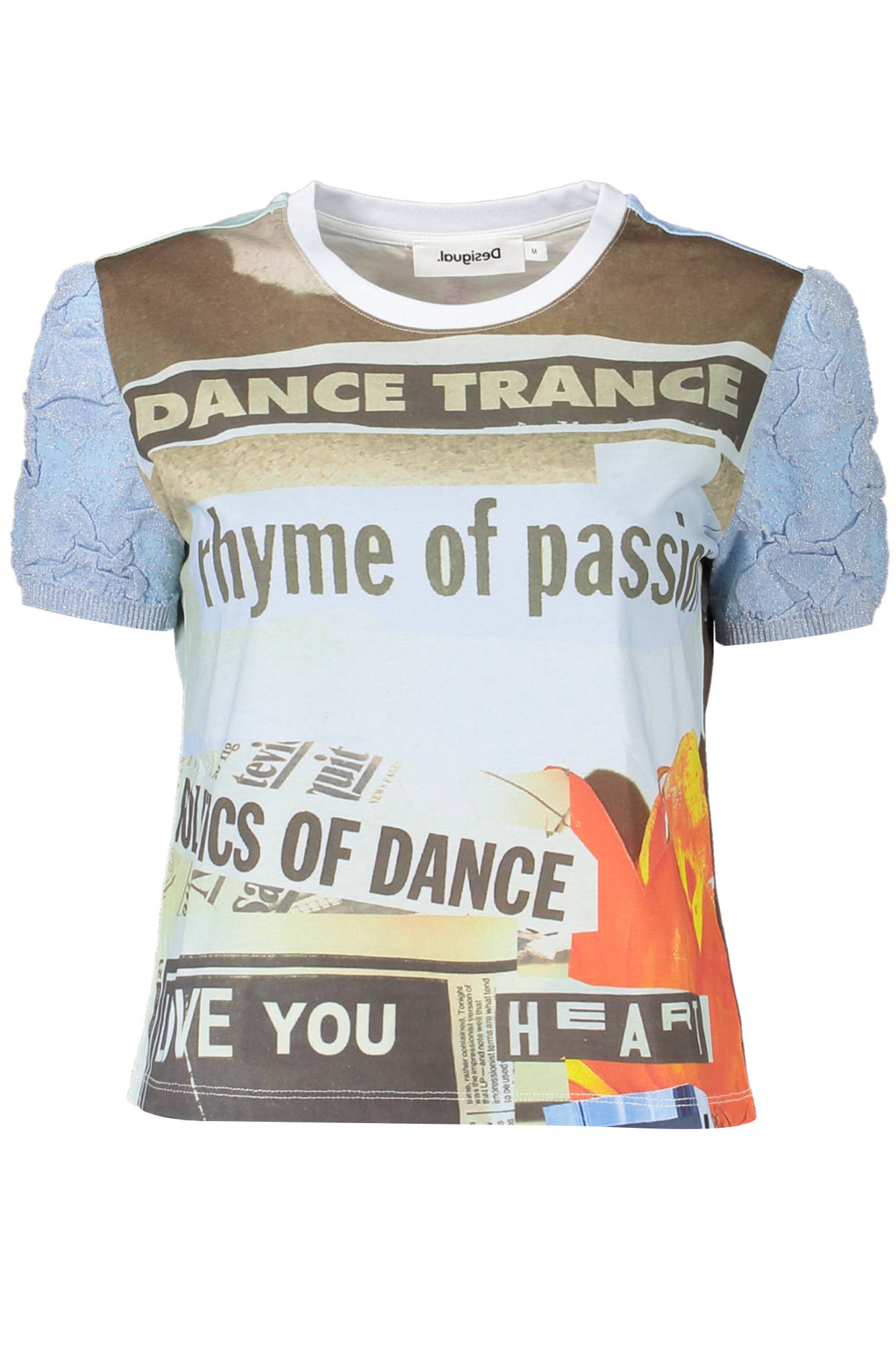 DESIGUAL SHORT SLEEVE T-SHIRT WOMEN BLUE DESIGUAL SHORT SLEEVE T-SHIRT WOMEN BLUE