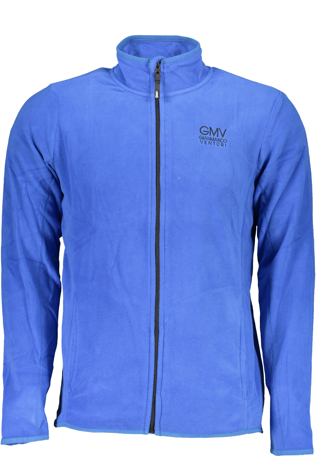 GIAN MARCO VENTURI MEN BLUE ZIP-UP SWEATSHIRT