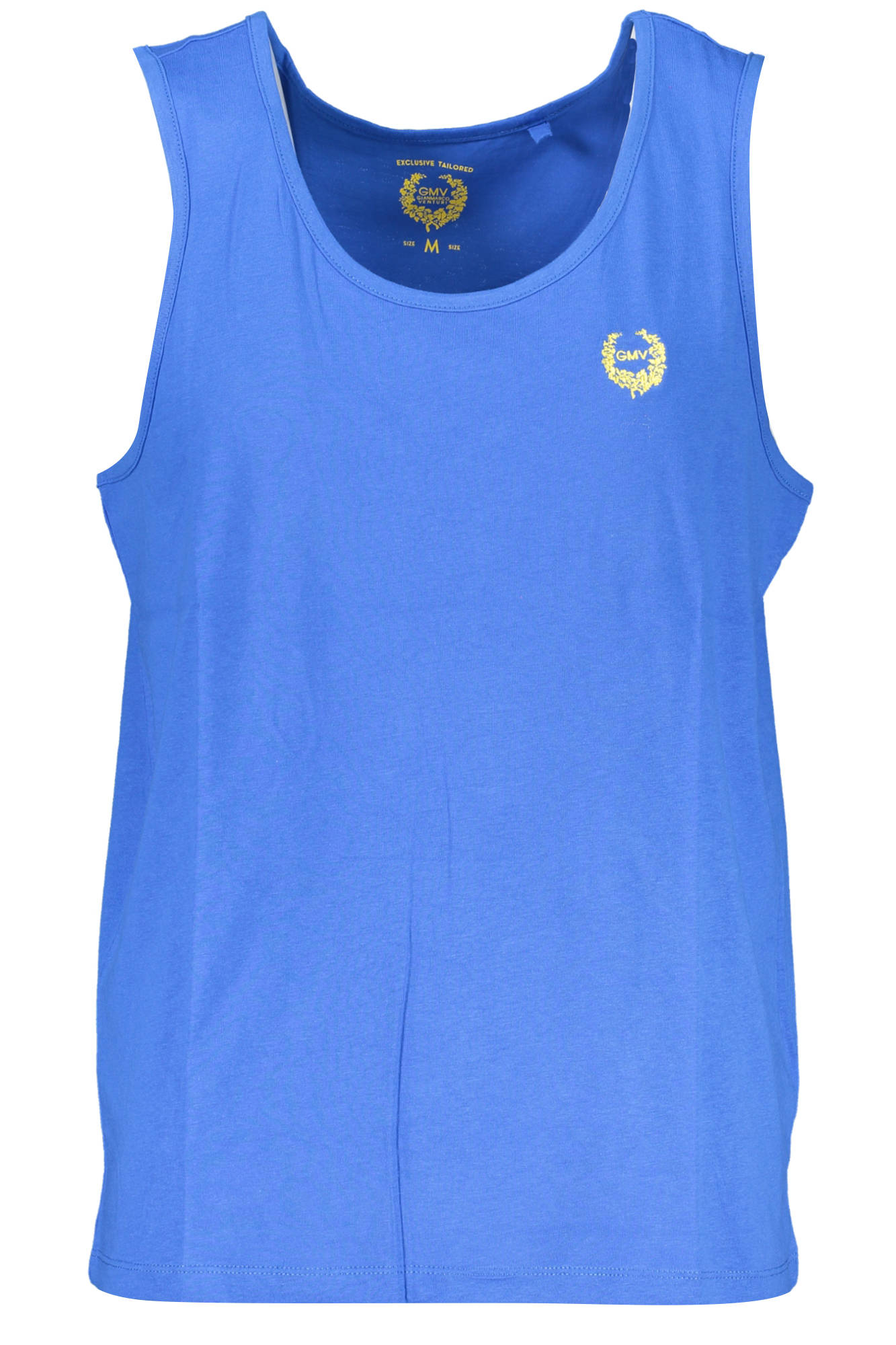 GIAN MARCO VENTURI MEN BLUE TANK TOP GIAN MARCO VENTURI MEN BLUE TANK TOP
