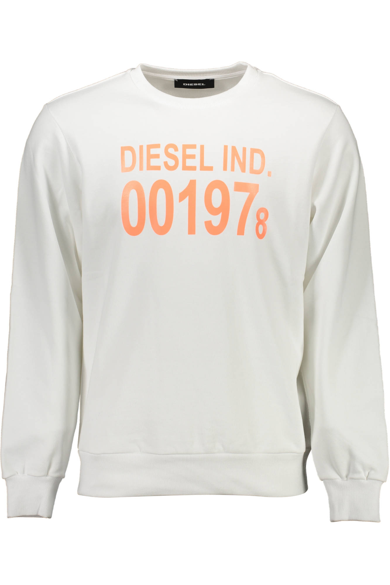 DIESEL MEN WHITE ZIP-UP SWEATSHIRT DIESEL MEN WHITE ZIP-UP SWEATSHIRT