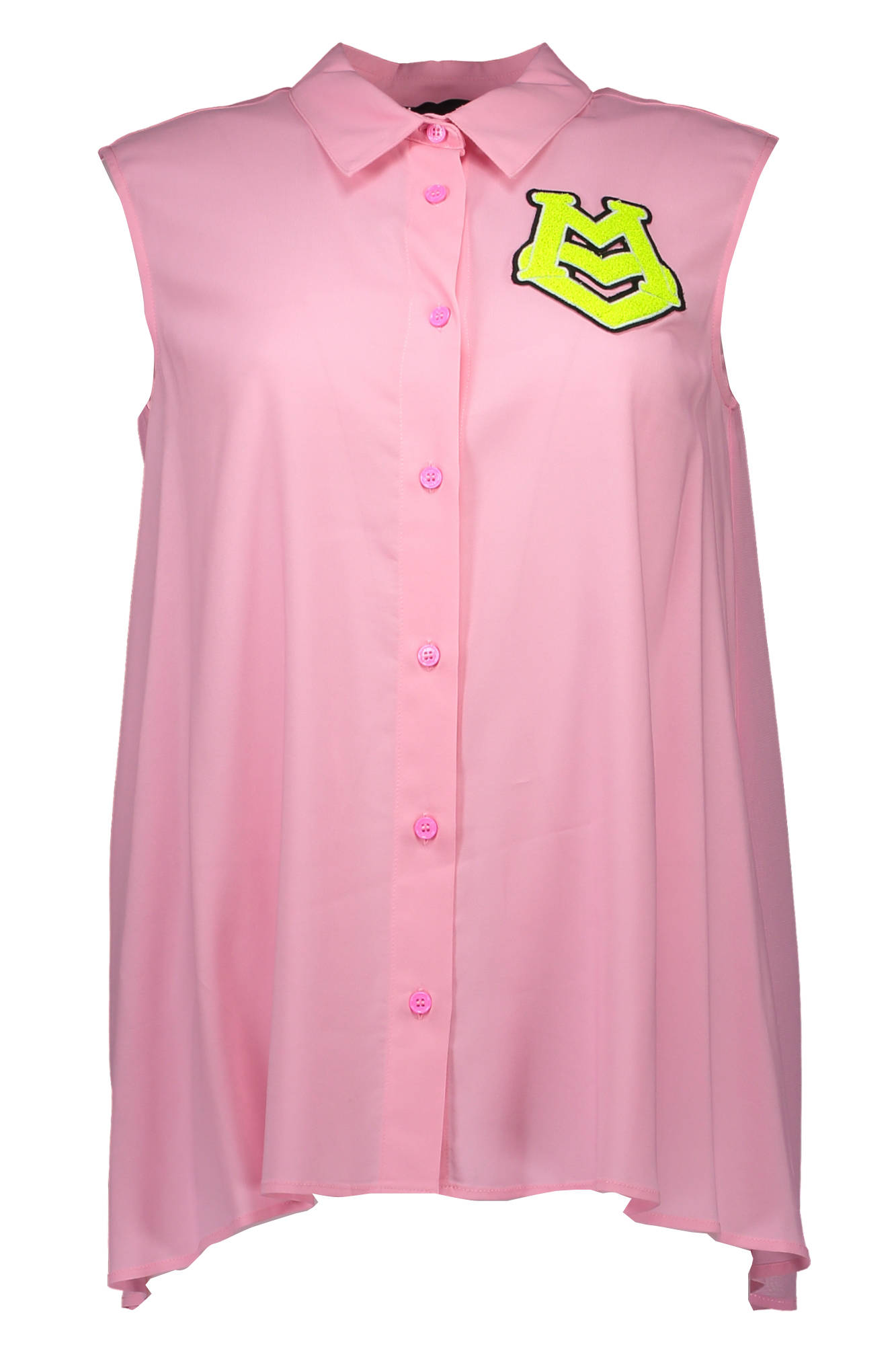 LOVE MOSCHINO SLEEVELESS SHIRT WOMEN PINK LOVE MOSCHINO SLEEVELESS SHIRT WOMEN PINK