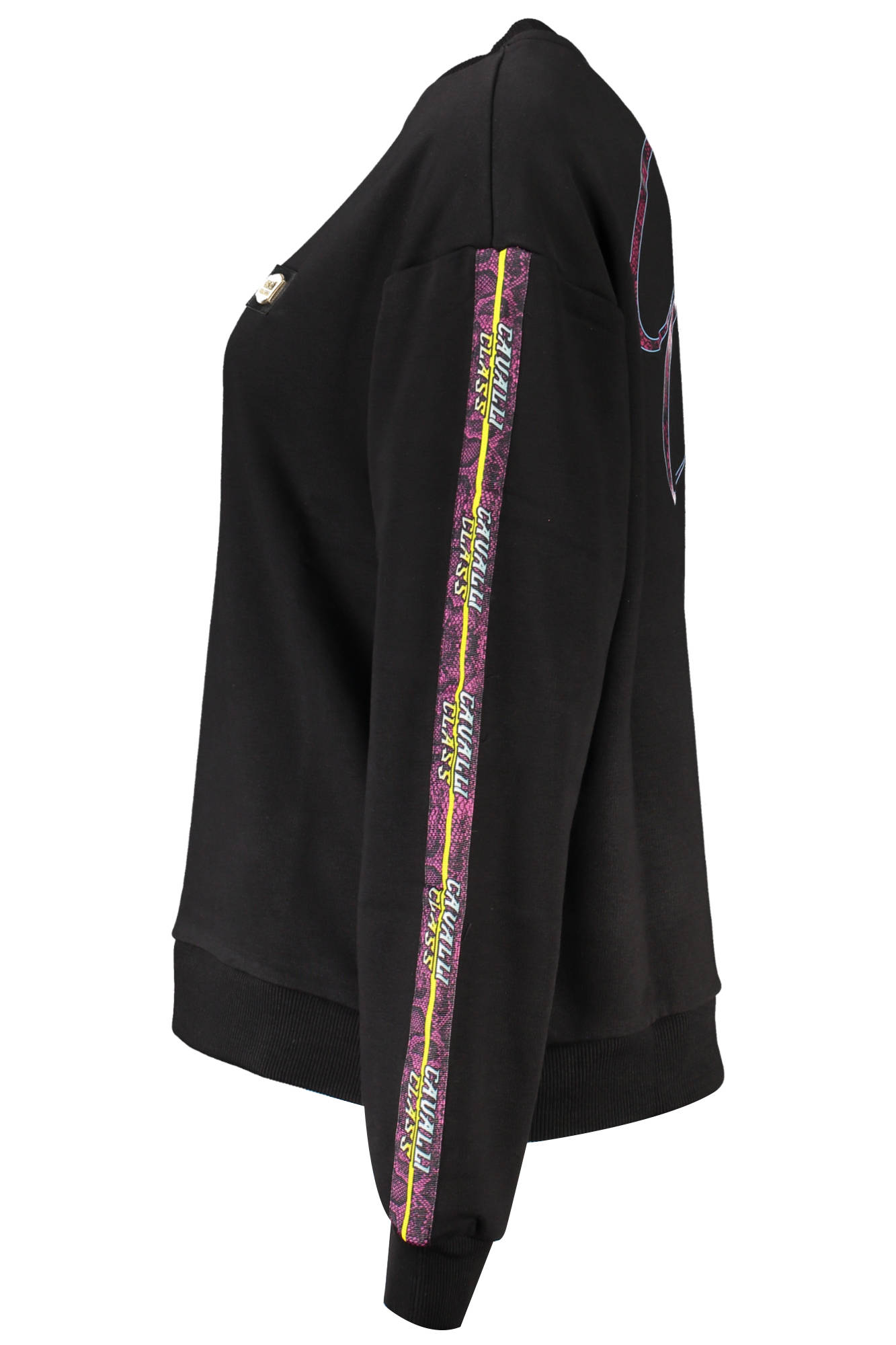 CAVALLI CLASS SWEATSHIRT WITHOUT ZIP WOMEN BLACK