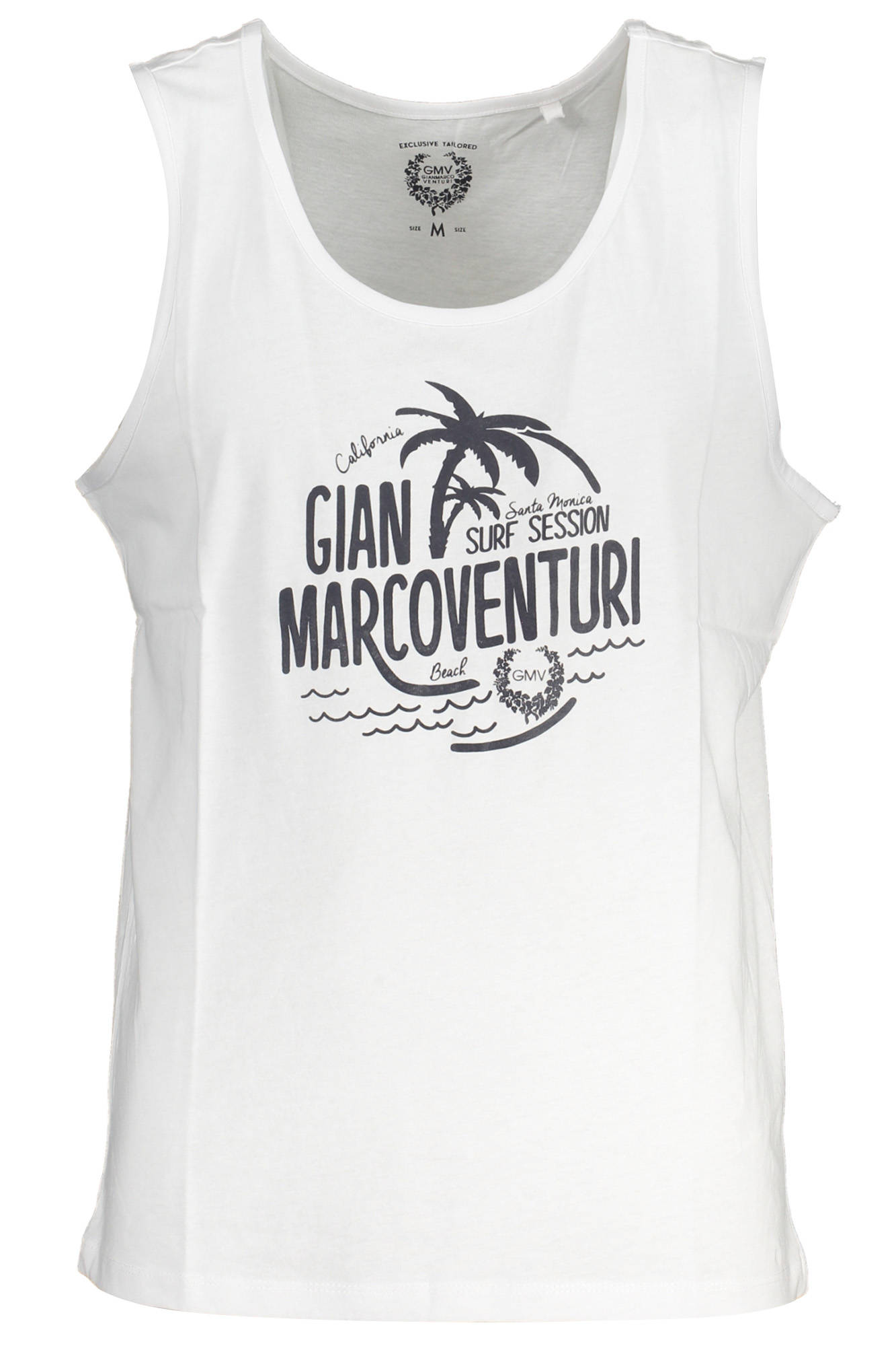 GIAN MARCO VENTURI MEN WHITE TANK TOP GIAN MARCO VENTURI MEN WHITE TANK TOP