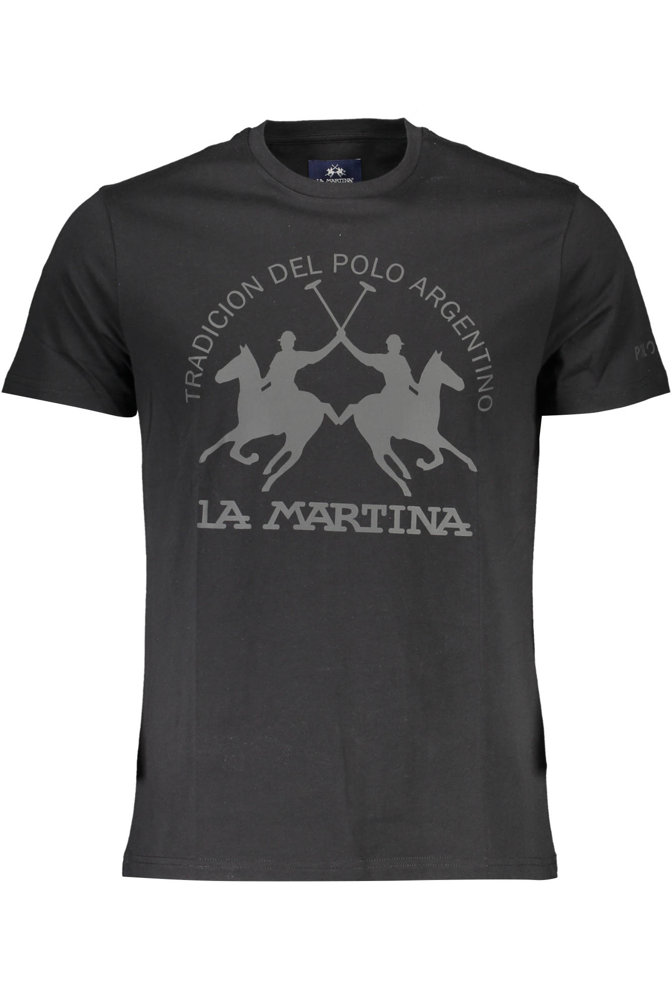 LA MARTINA MEN SHORT SLEEVE T-SHIRT BLACK LA MARTINA MEN SHORT SLEEVE T-SHIRT BLACK