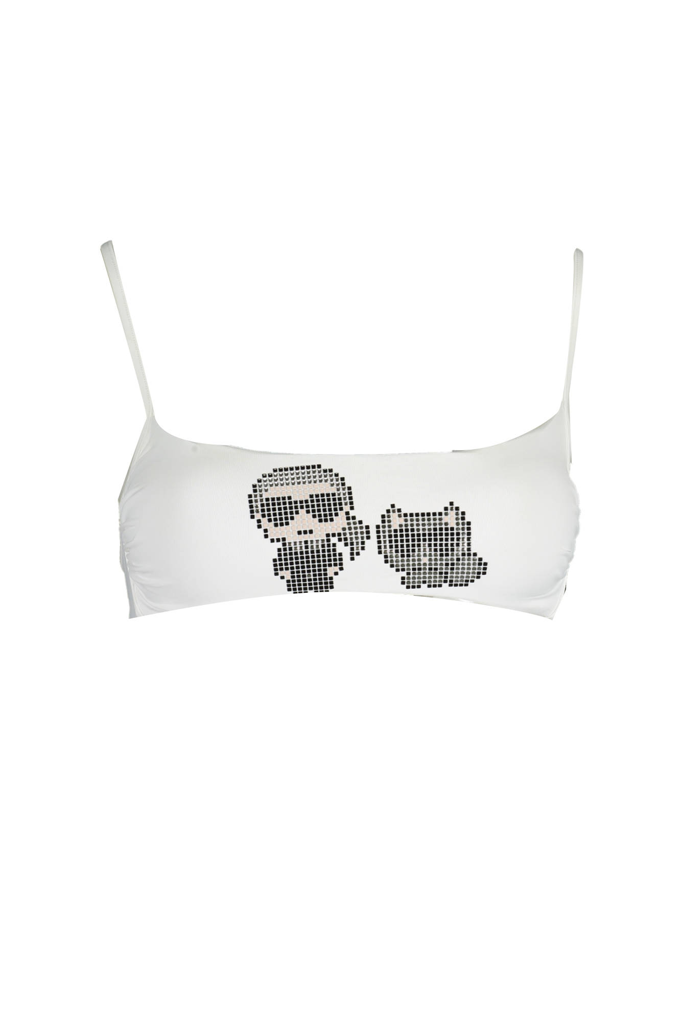 KARL LAGERFELD BEACHWEAR SWIMSUIT TOP WOMEN WHITE