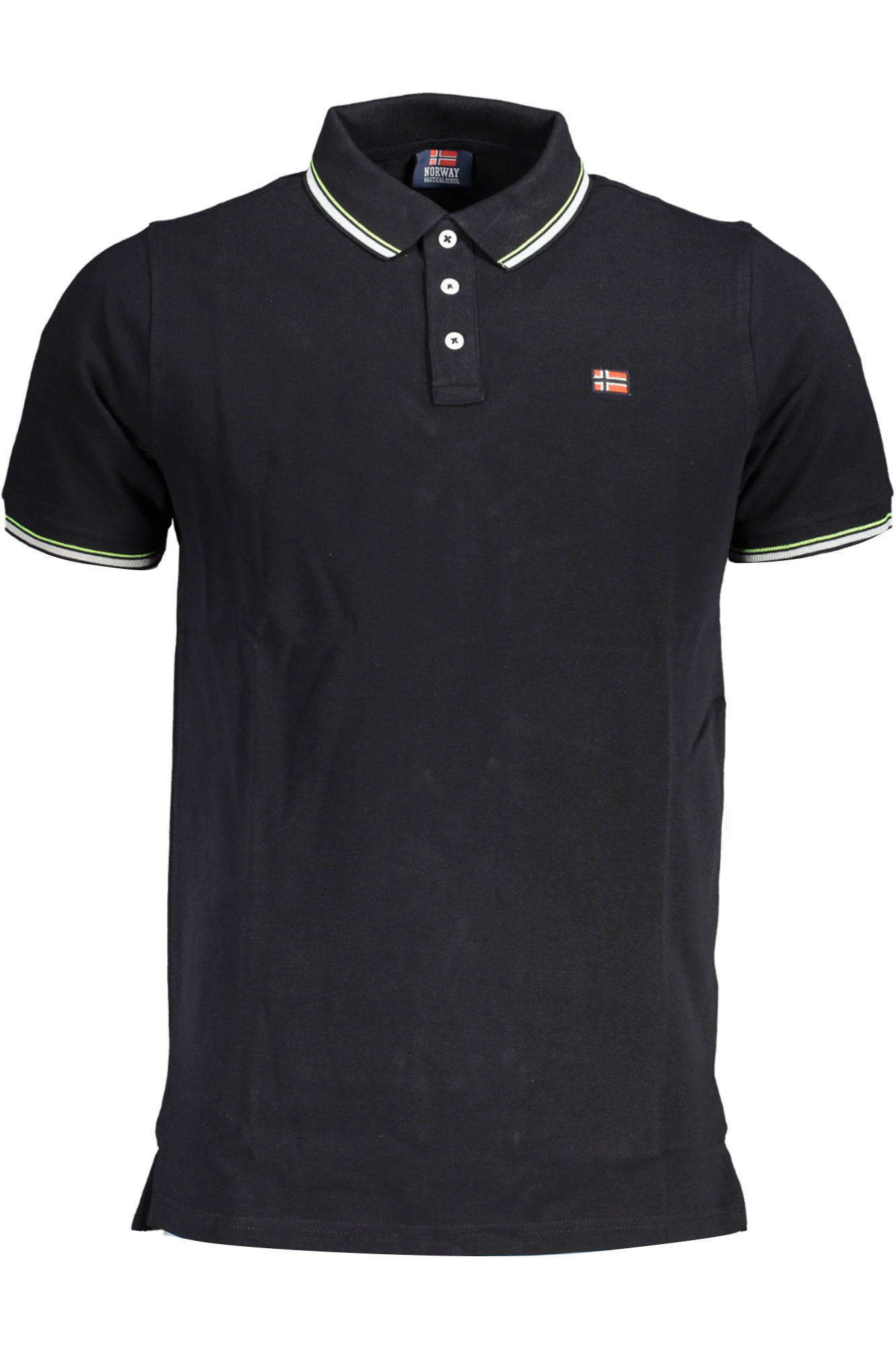NORWAY 1963 MEN SHORT SLEEVE POLO BLACK