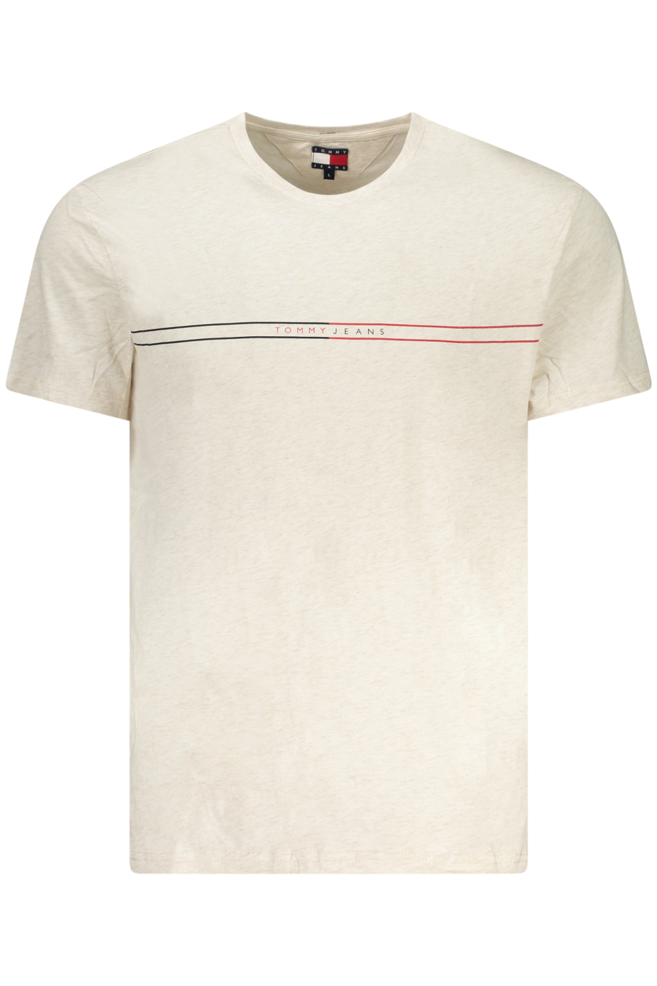 TOMMY HILFIGER SHORT SLEEVE T-SHIRT MEN BEIGE TOMMY HILFIGER SHORT SLEEVE T-SHIRT MEN BEIGE