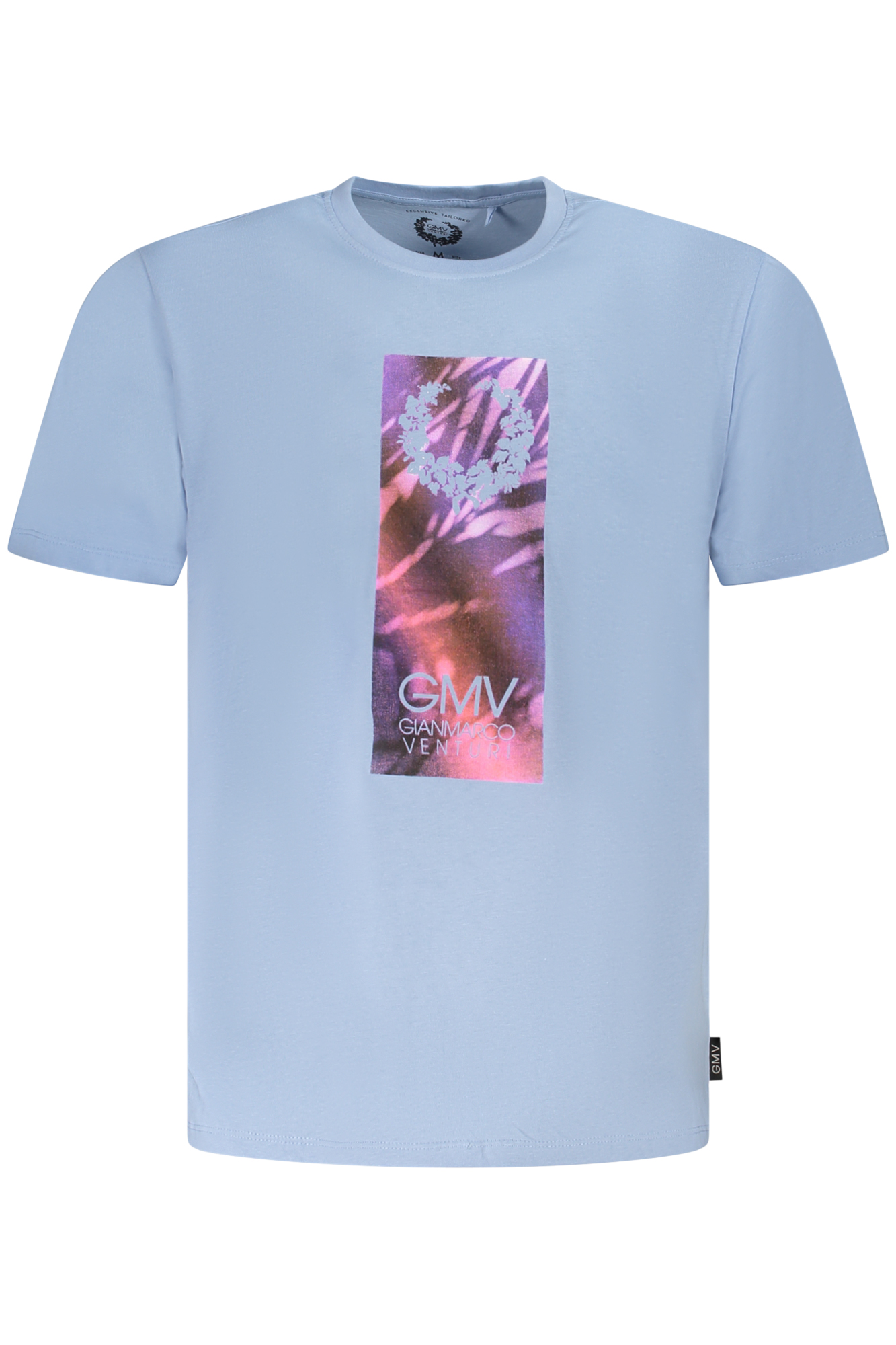 GIAN MARCO VENTURI MEN SHORT SLEEVE T-SHIRT BLUE GIAN MARCO VENTURI MEN SHORT SLEEVE T-SHIRT BLUE