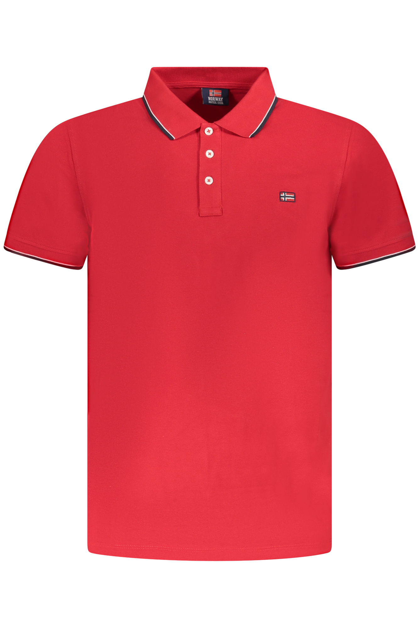 NORWAY 1963 MEN SHORT SLEEVE POLO SHIRT RED NORWAY 1963 MEN SHORT SLEEVE POLO SHIRT RED