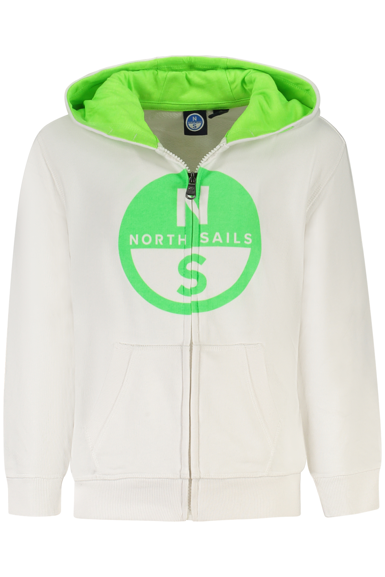 NORTH SAILS KIDS' ZIP-UP SWEATSHIRT WHITE NORTH SAILS KIDS' ZIP-UP SWEATSHIRT WHITE