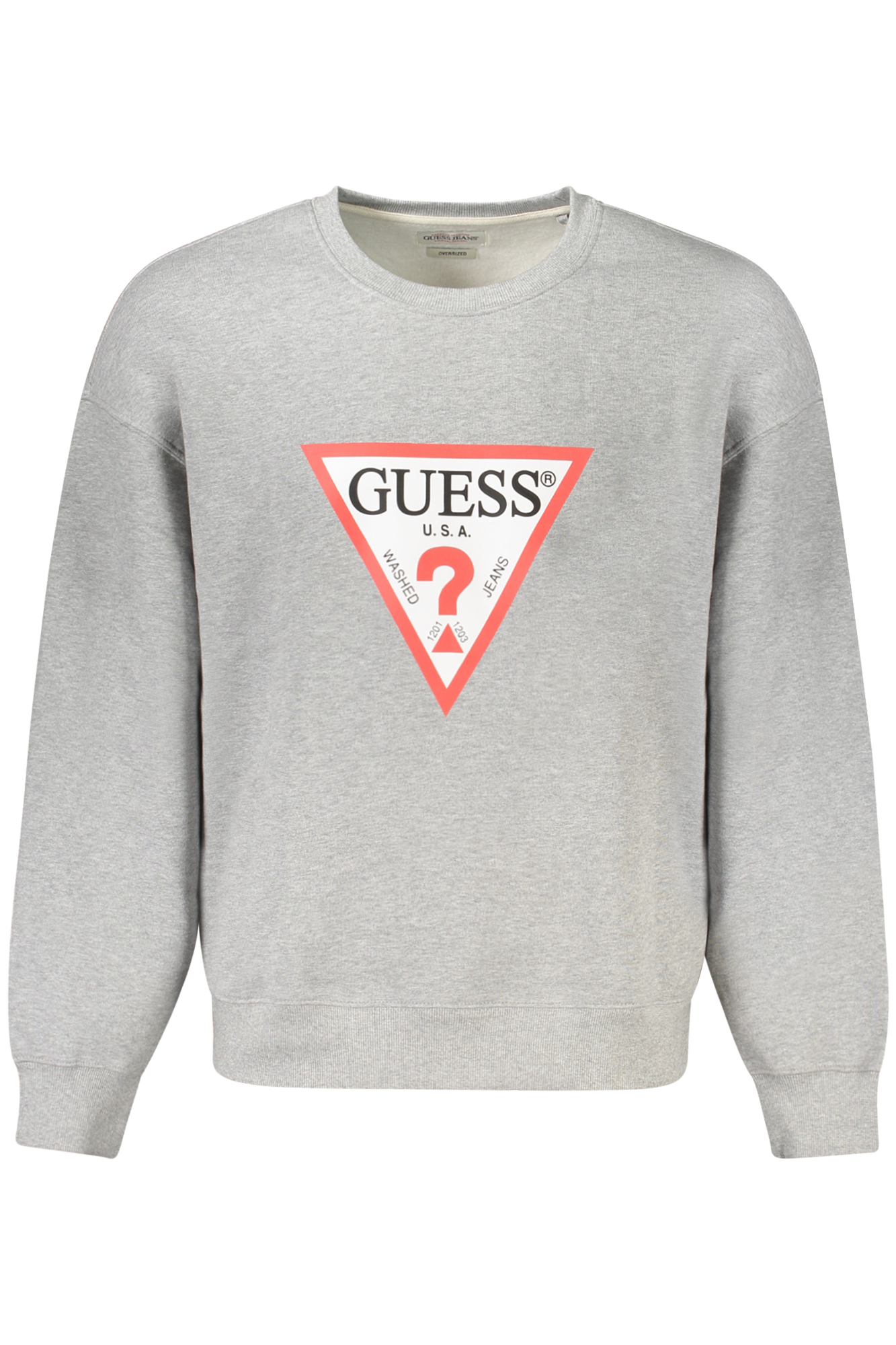 GUESS JEANS SWEATSHIRT WITHOUT ZIP MEN GREY