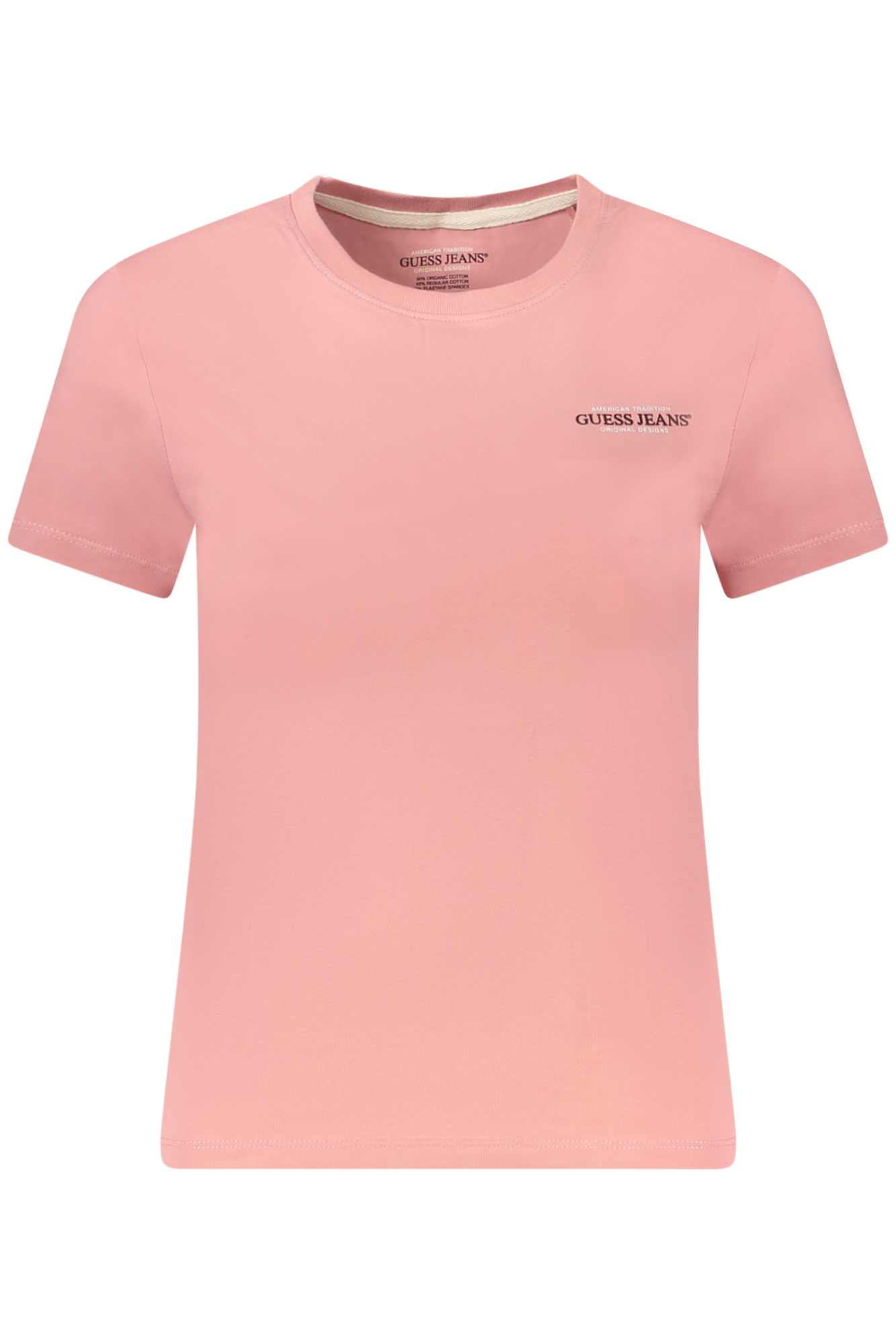 GUESS JEANS WOMEN SHORT SLEEVE T-SHIRT PINK GUESS JEANS WOMEN SHORT SLEEVE T-SHIRT PINK