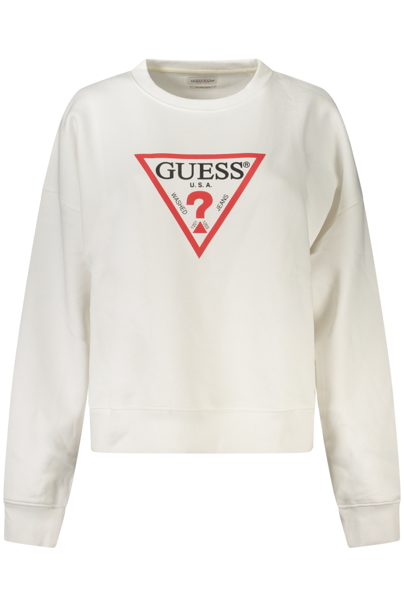 GUESS JEANS SWEATSHIRT WITHOUT ZIP WOMEN WHITE GUESS JEANS SWEATSHIRT WITHOUT ZIP WOMEN WHITE