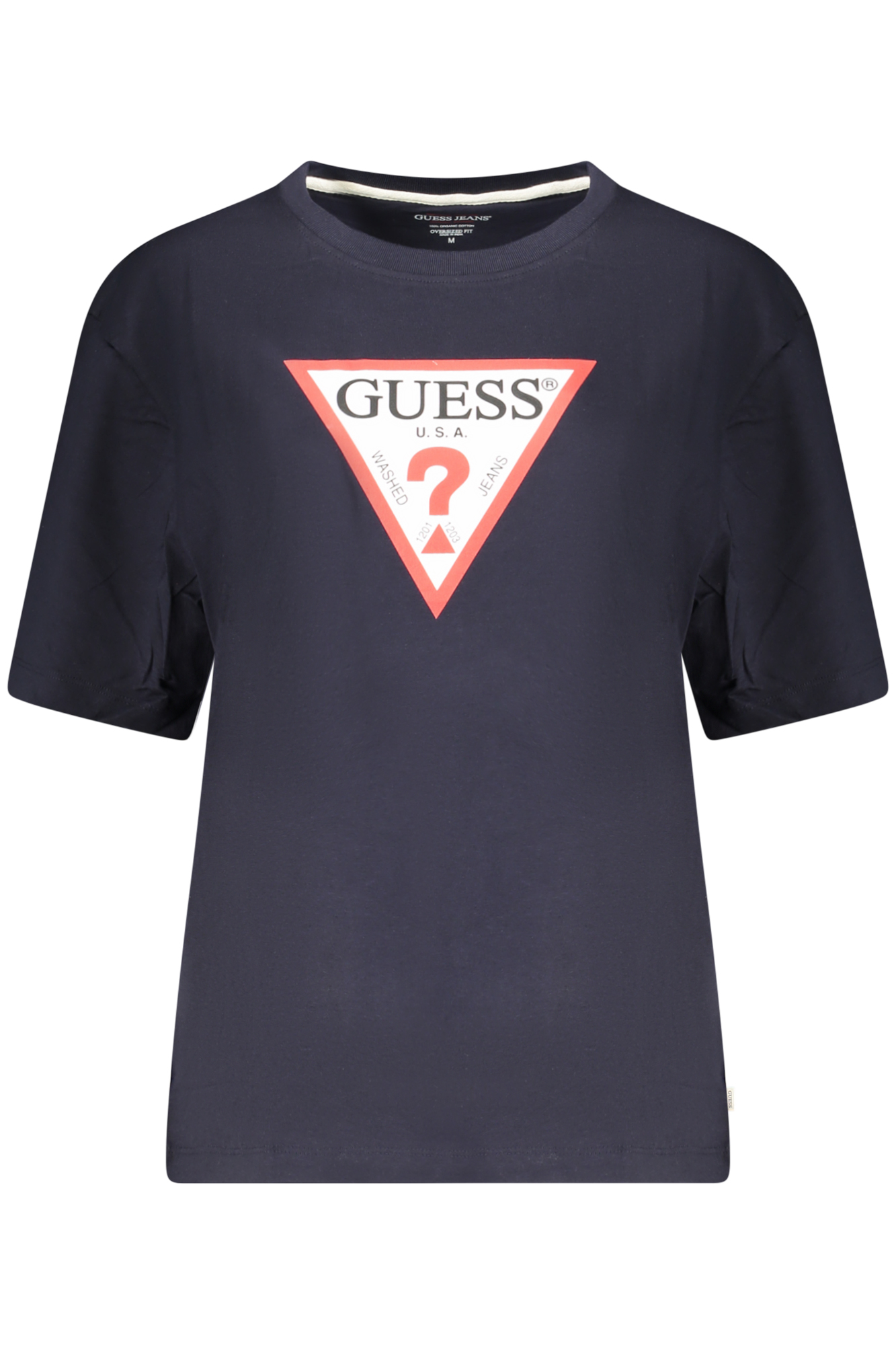GUESS JEANS WOMEN SHORT SLEEVE T-SHIRT BLUE