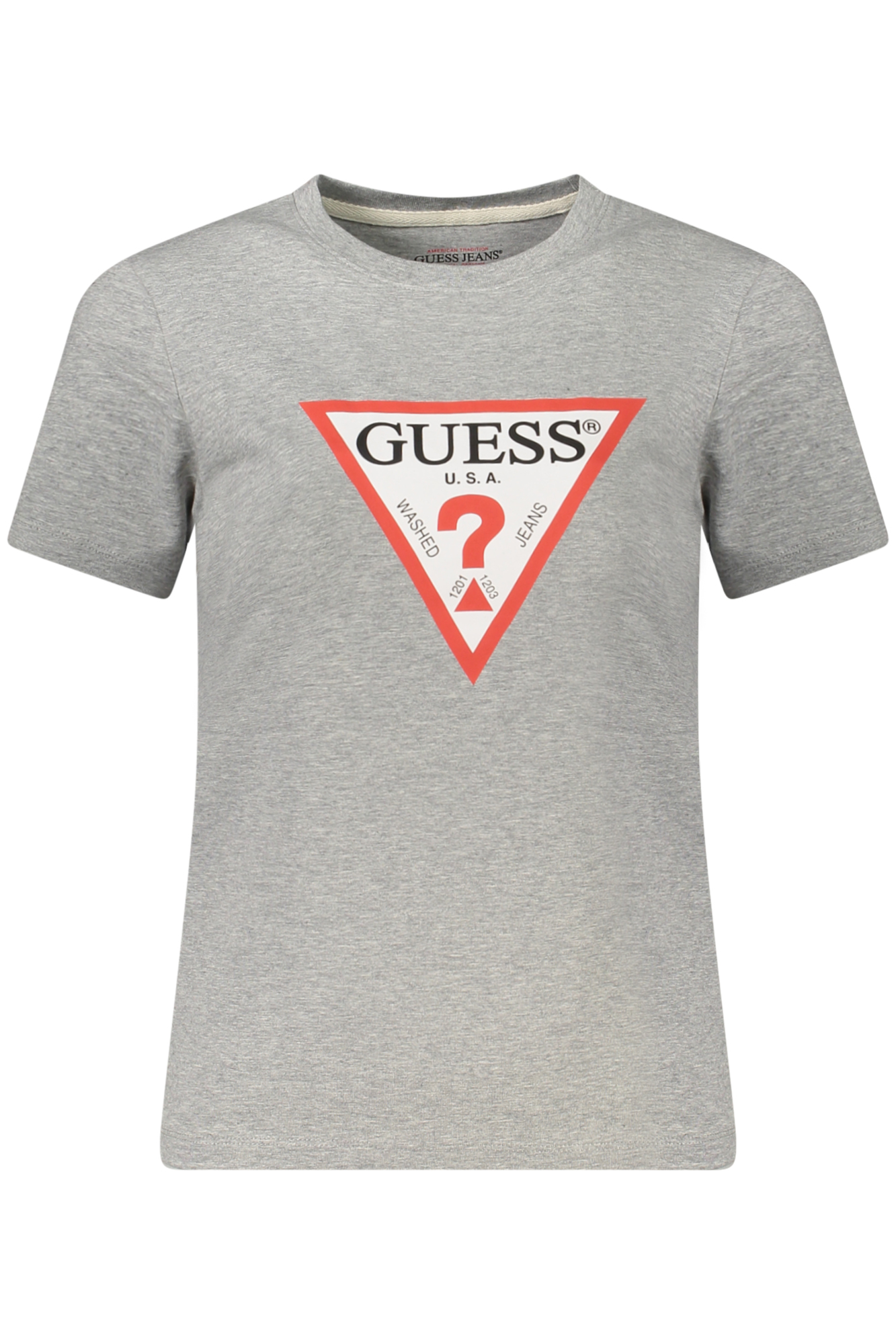 GUESS JEANS SHORT SLEEVE T-SHIRT WOMEN GREY GUESS JEANS SHORT SLEEVE T-SHIRT WOMEN GREY