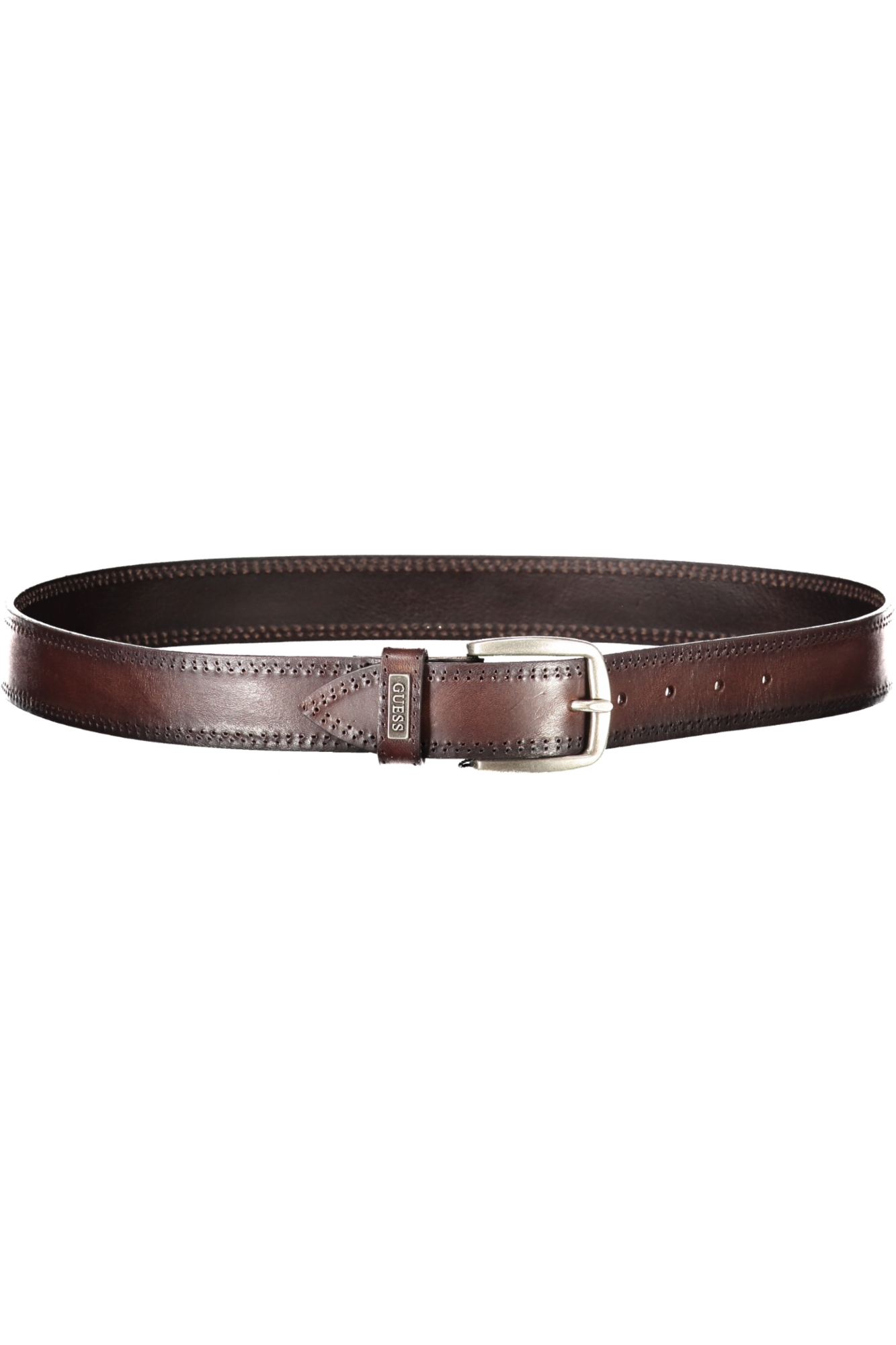 GUESS JEANS LEATHER BELT MEN BROWN