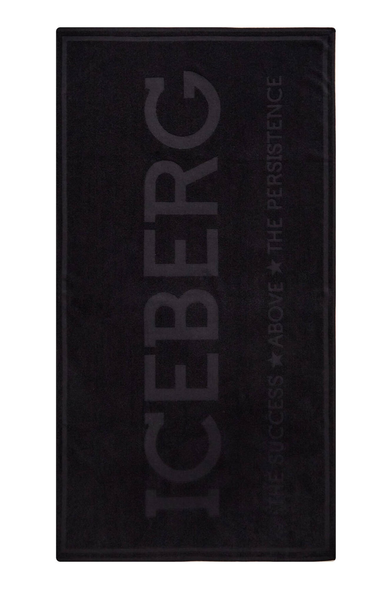ICEBERG MEN BLACK BEACH TOWEL ICEBERG MEN BLACK BEACH TOWEL