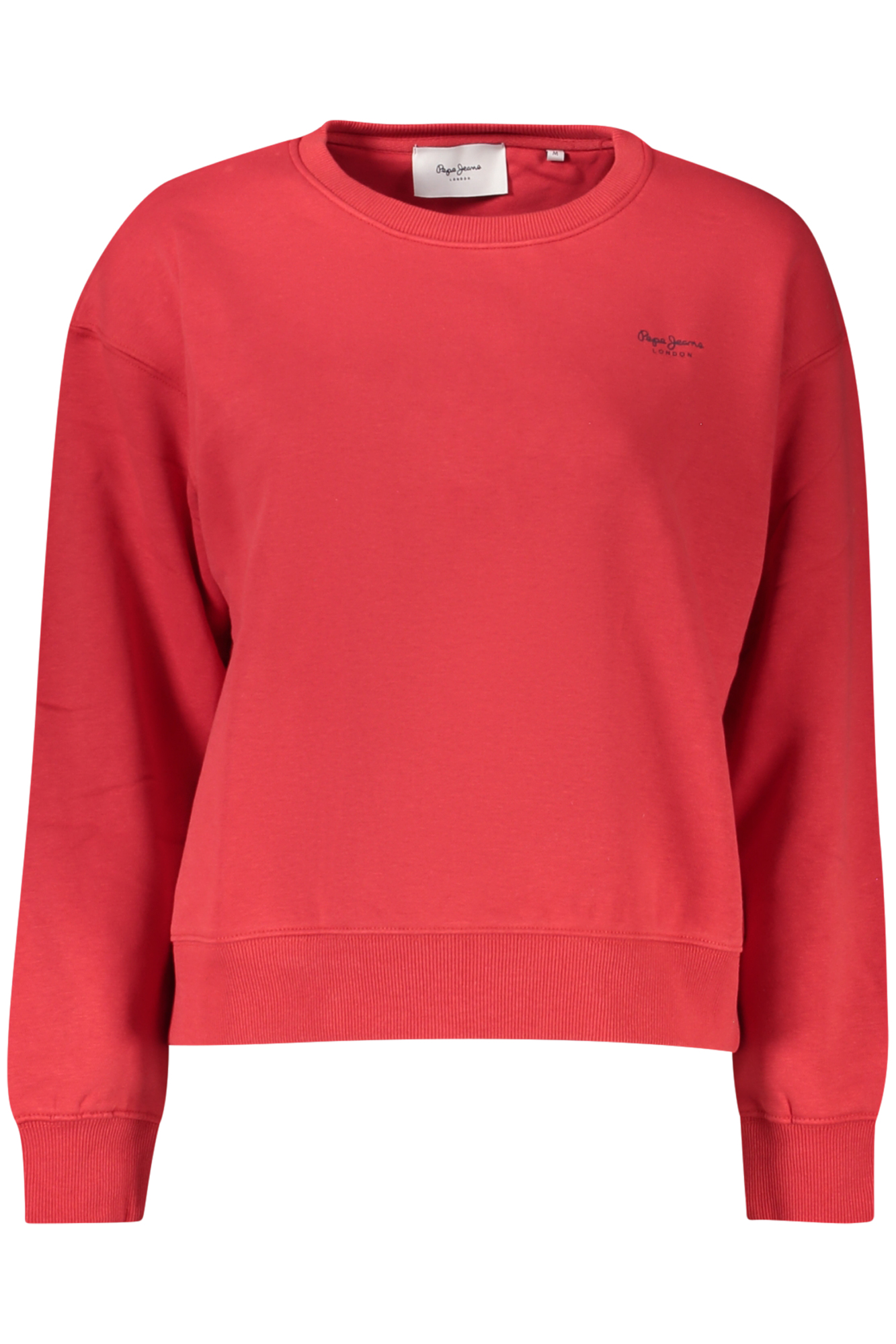 PEPE JEANS WOMEN RED ZIP-UP SWEATSHIRT