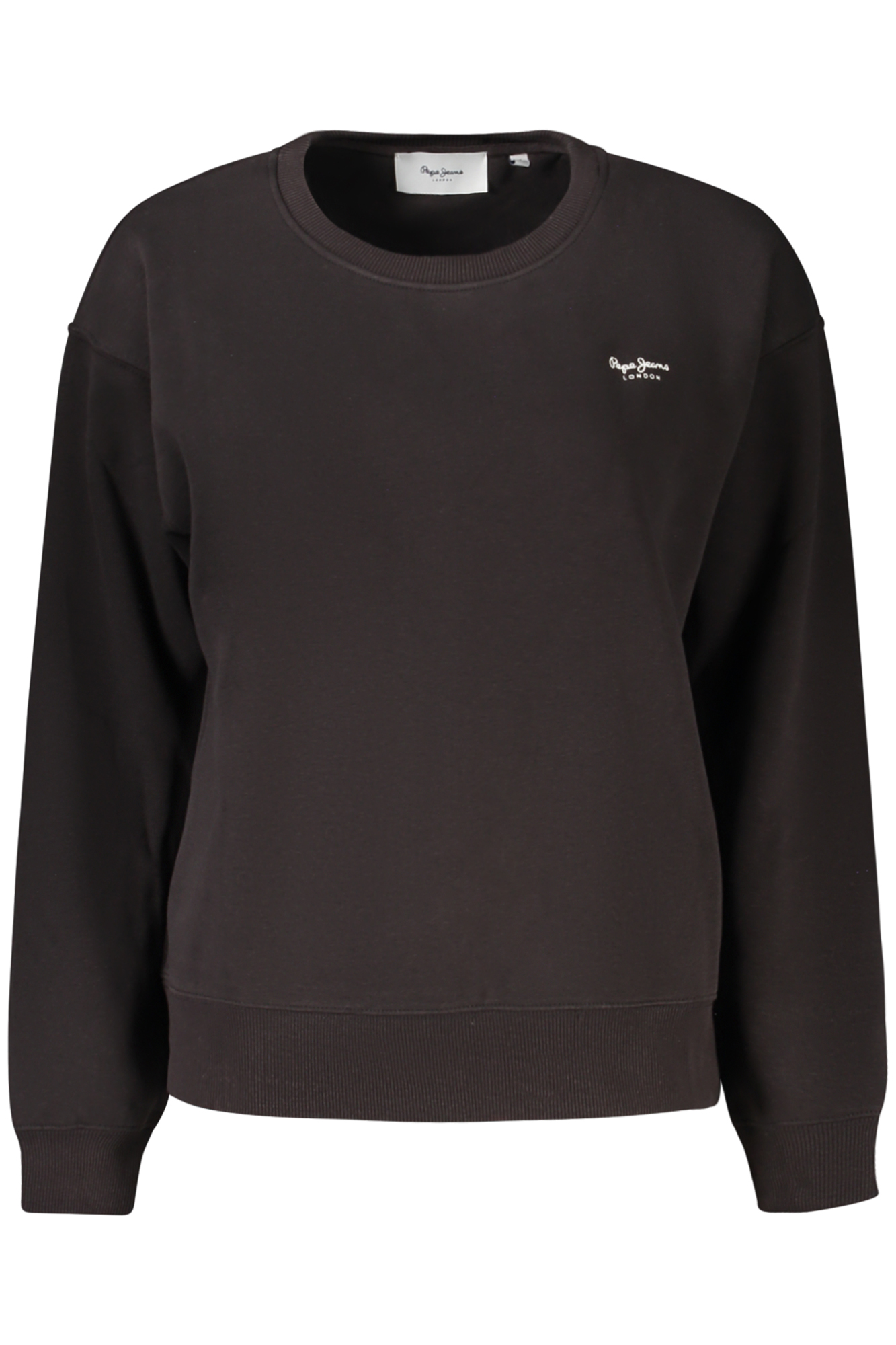 PEPE JEANS WOMEN BLACK ZIP-UP SWEATSHIRT PEPE JEANS WOMEN BLACK ZIP-UP SWEATSHIRT