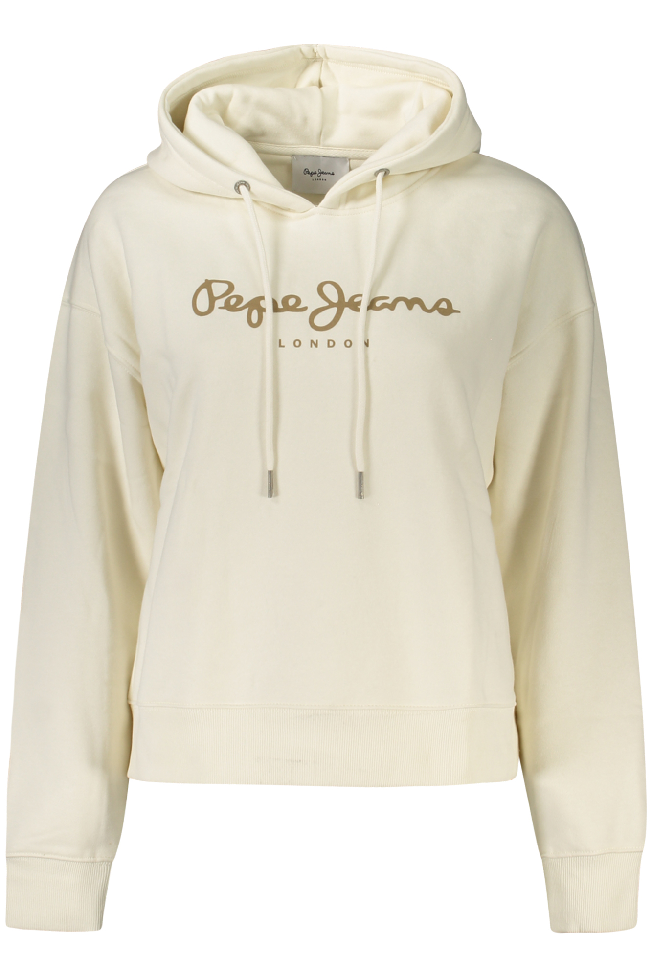PEPE JEANS WOMEN WHITE ZIP-UP SWEATSHIRT PEPE JEANS WOMEN WHITE ZIP-UP SWEATSHIRT
