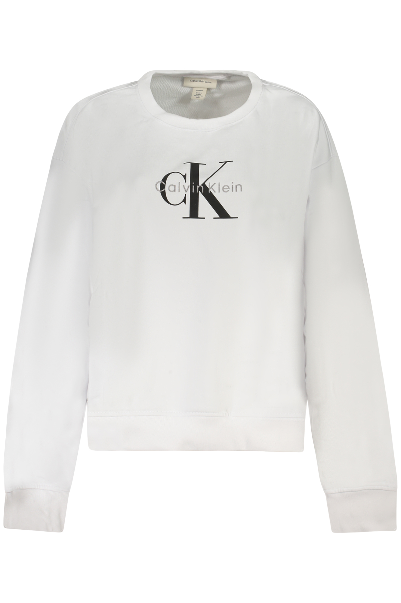 CALVIN KLEIN WOMEN ZIP-UP SWEATSHIRT WHITE CALVIN KLEIN WOMEN ZIP-UP SWEATSHIRT WHITE