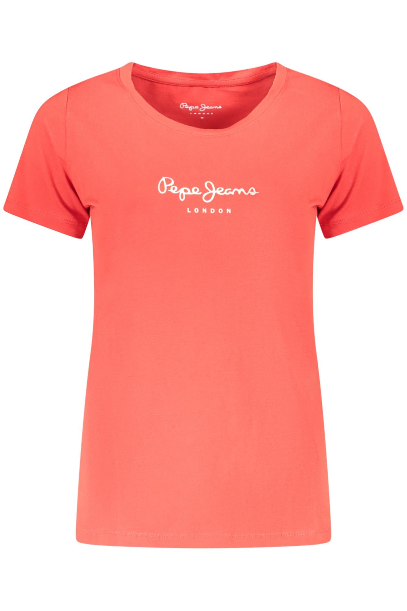 PEPE JEANS WOMEN SHORT-SLEEVED T-SHIRT, RED PEPE JEANS WOMEN SHORT-SLEEVED T-SHIRT, RED