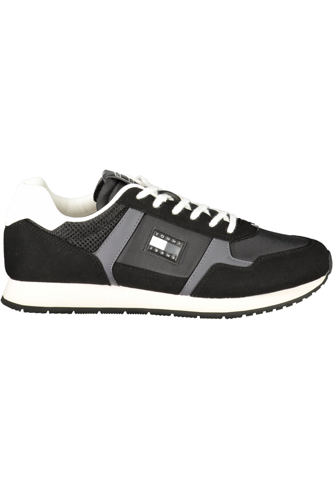 TOMMY HILFIGER MEN BLACK SPORTS SHOES TOMMY HILFIGER MEN BLACK SPORTS SHOES