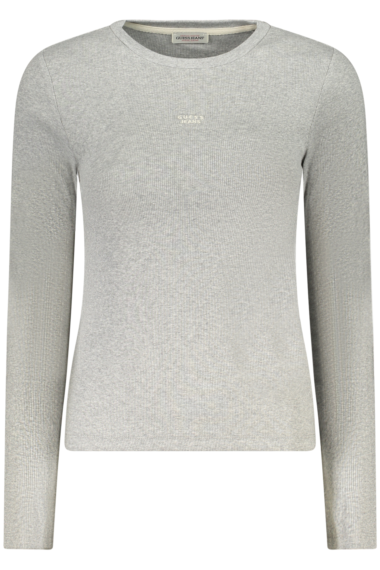 GUESS JEANS WOMEN LONG-SLEEVED T-SHIRT, GREY GUESS JEANS WOMEN LONG-SLEEVED T-SHIRT, GREY