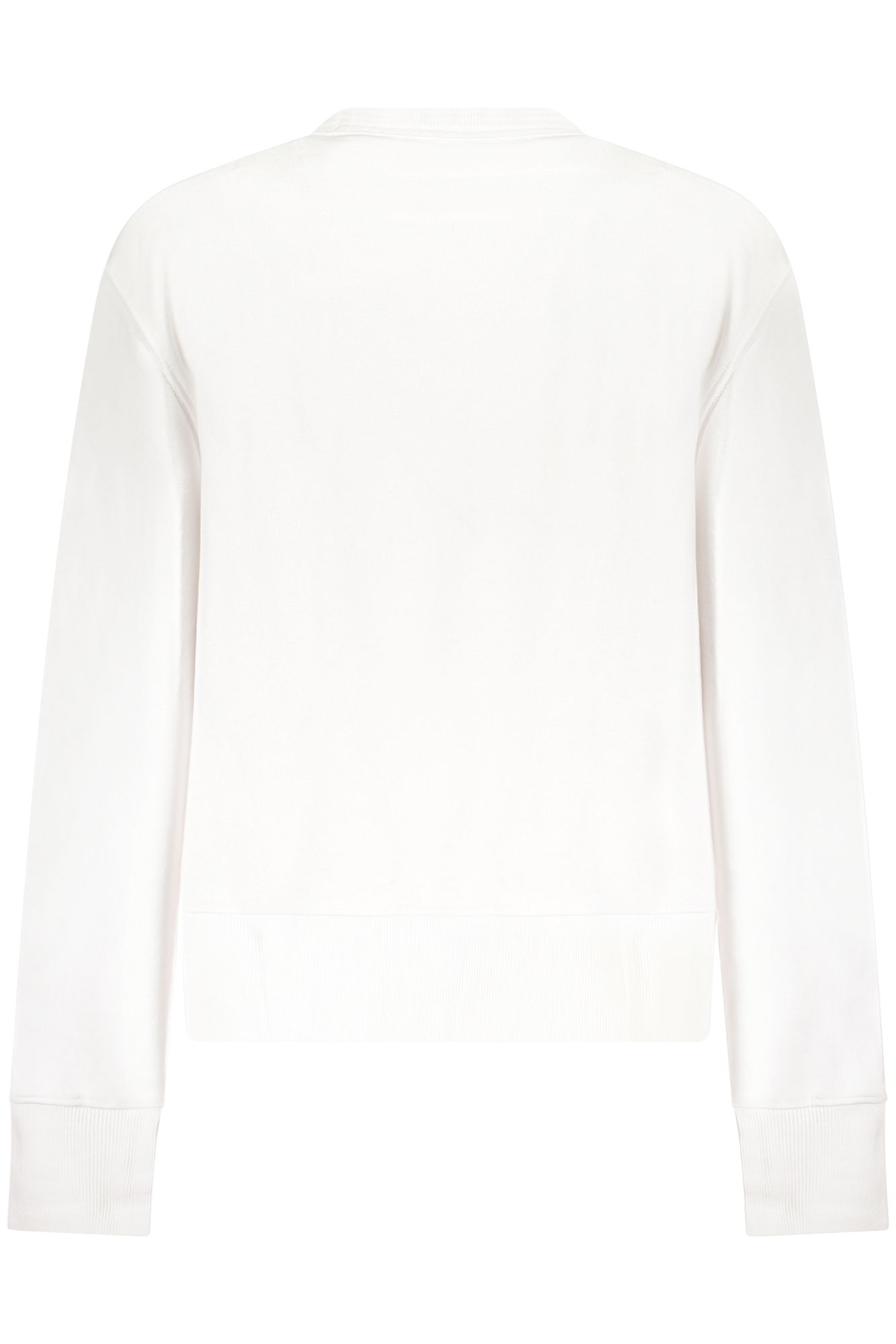 GUESS JEANS WOMEN WHITE ZIP-UP SWEATSHIRT