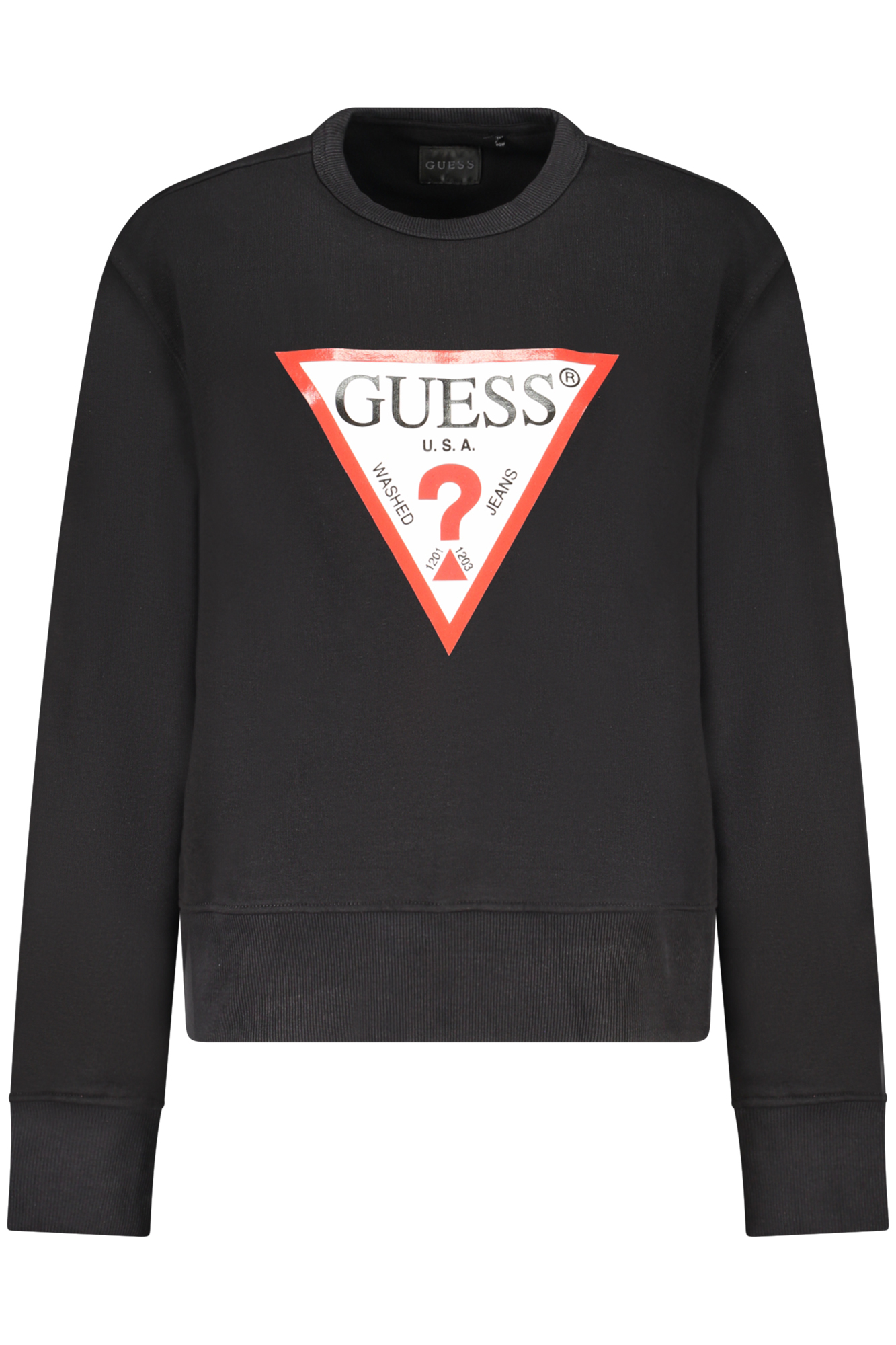 GUESS JEANS WOMEN BLACK ZIP-UP SWEATSHIRT GUESS JEANS WOMEN BLACK ZIP-UP SWEATSHIRT